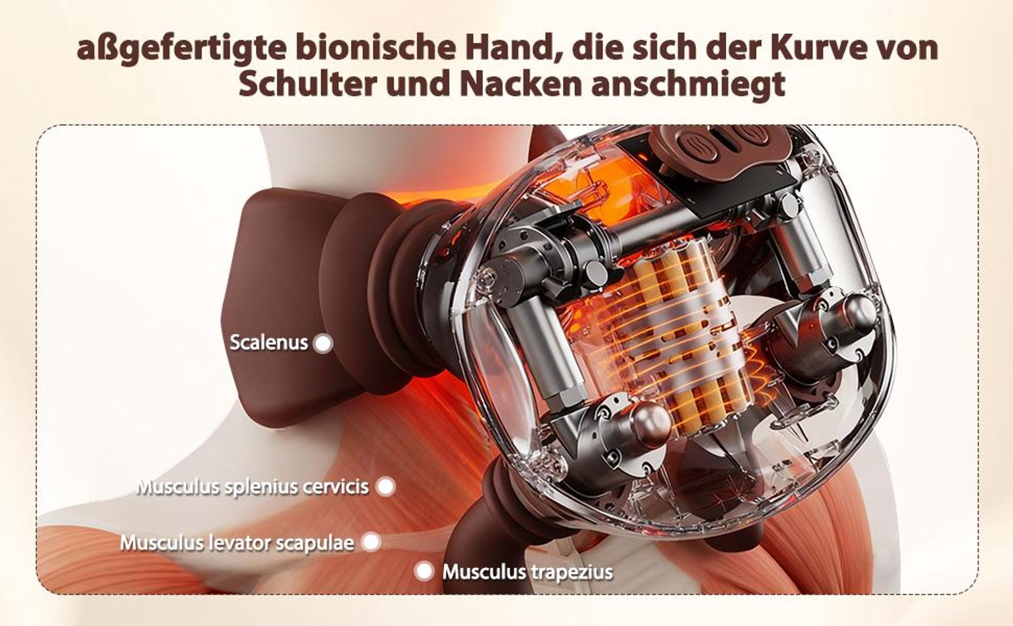 Nackenmassagegerät, Rückenmassagegerät, 4D Shiatsu Massagegerät mit Wärme, Tiefengewebe-Knetmassage, Muskel- & Schmerzlinderung