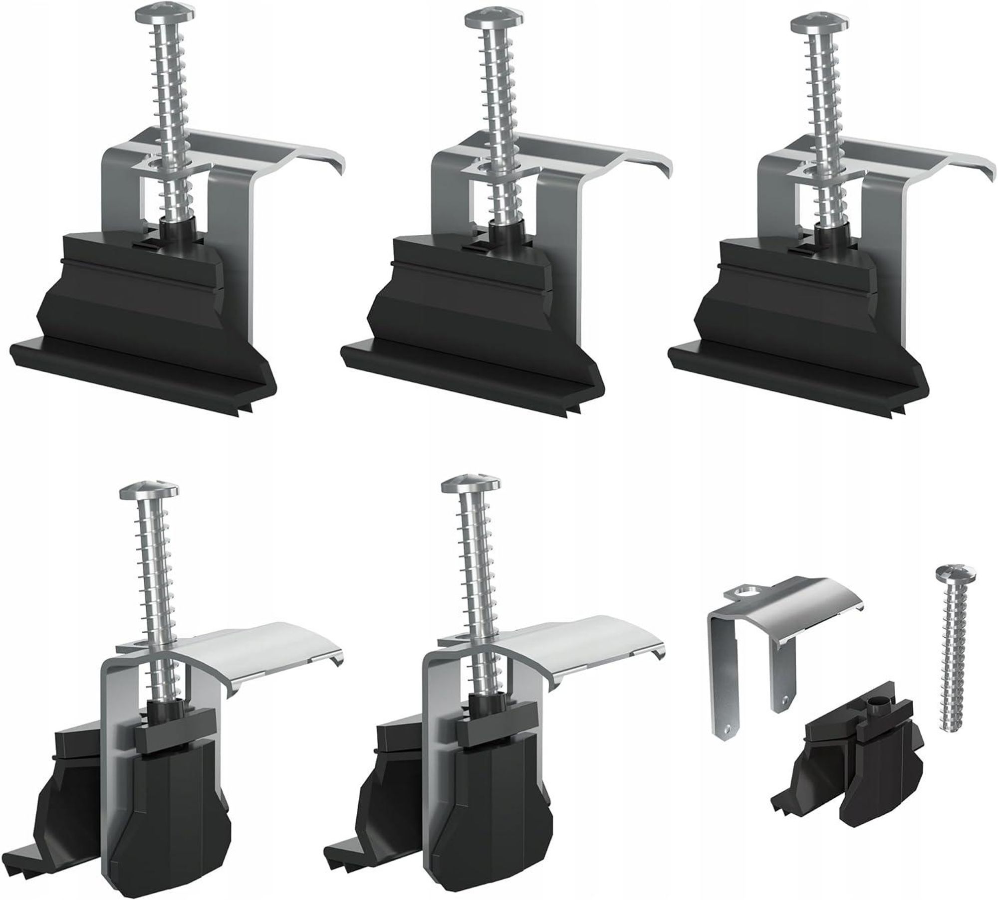 VBChome Set 6 Stück Befestigungsklammern Clips für Küchenspülen Halterung für eine Granitspüle Installation Hänge Unterbau Küchenspülen