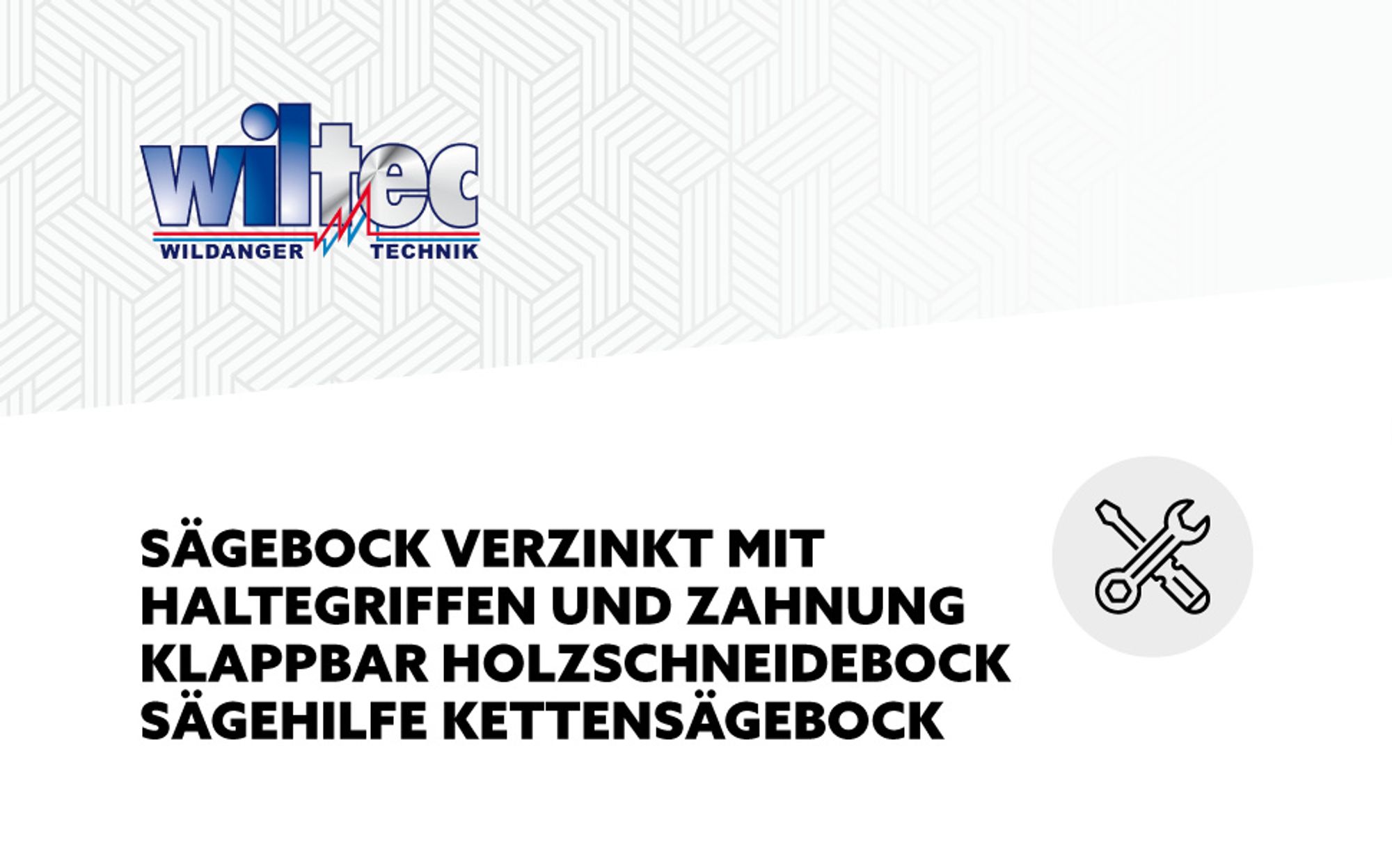 Wiltec Sägebock verzinkt klappbar, 80x80x79 cm, mit 4 Haltern, Haltegriffen und Zahnung, Holzschneidebock als Sägehilfe, bis 150 kg