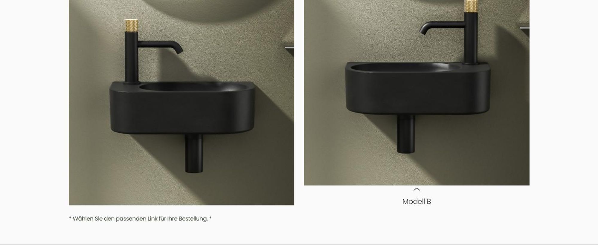 EMKE Eck-Wandwaschbecken – Kleines rechteckiges Aufsatzwaschbecken aus Keramik 400 x 215 x 120 mm mit Wasserhahnloch rechts Schwarz