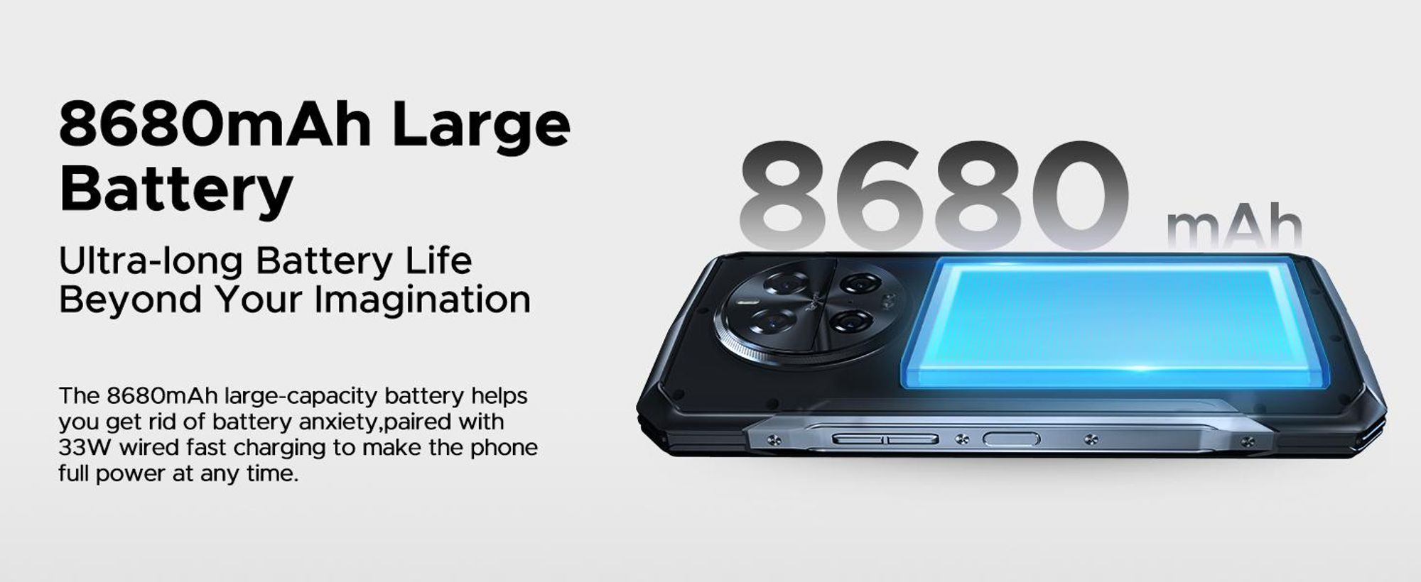 DOOGEE V40 Pro 5G 16+20/512GB, 8680mAh, modrá