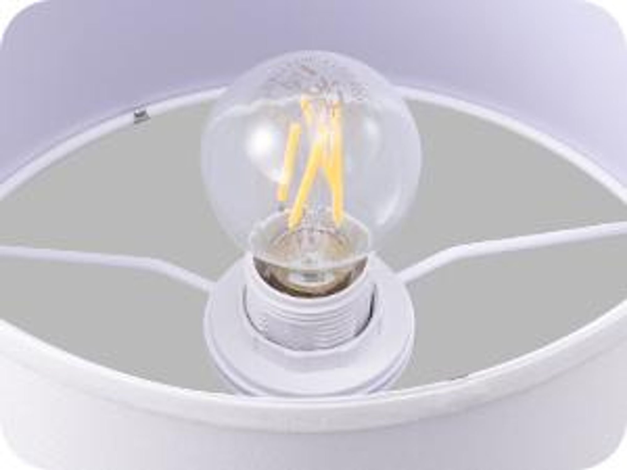 EDISHINE Keramik-Tischlampe, elegante und moderne Nachttischlampe mit Stoffschirm, E14-Leuchtmittel inklusive, 2700K Warmweiß