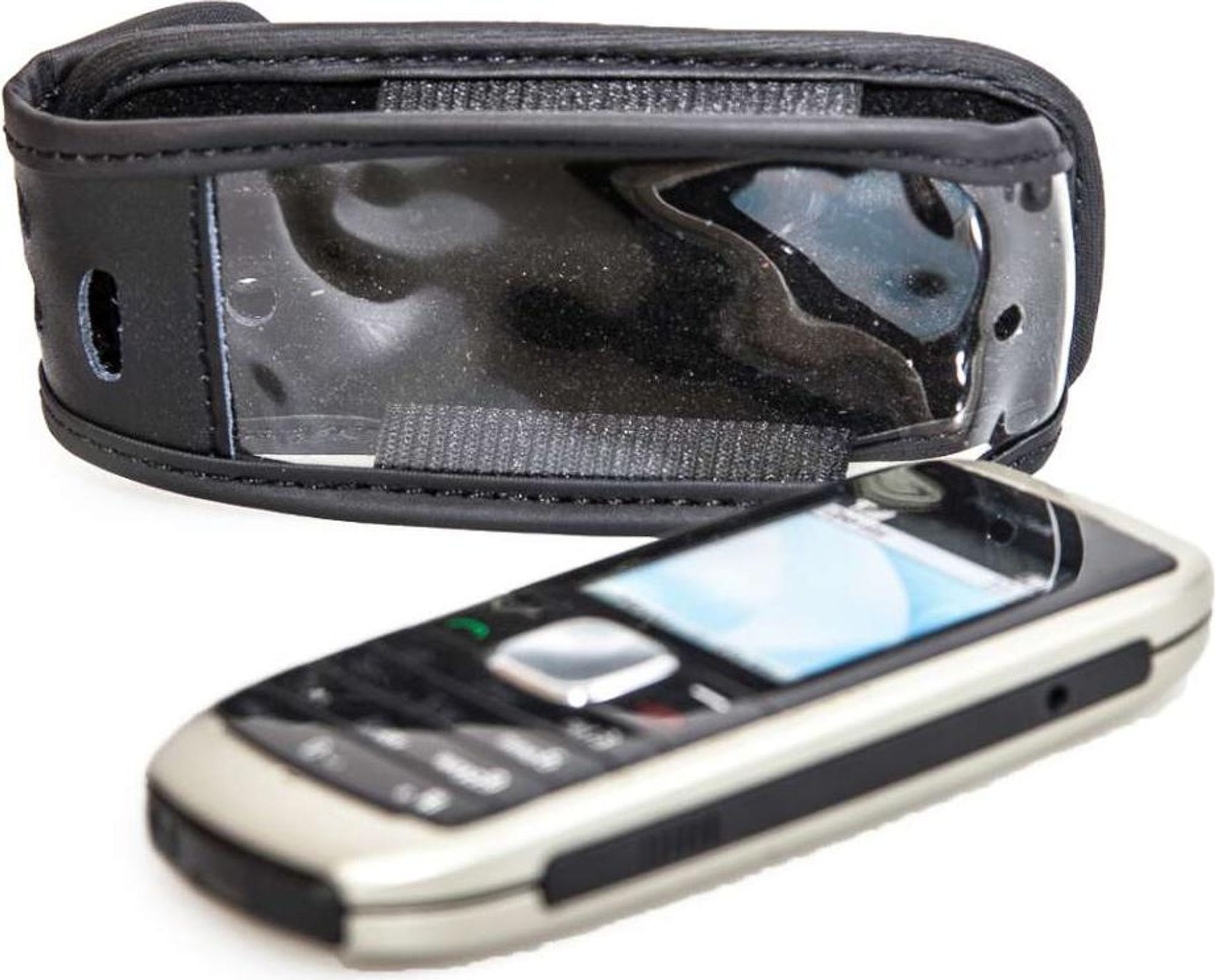 caseroxx Ledertasche mit Gürtelclip kompatibel mit Nokia 1800 aus Echtleder, Tasche mit Gürtelclip und Sichtfenster  Bild 1