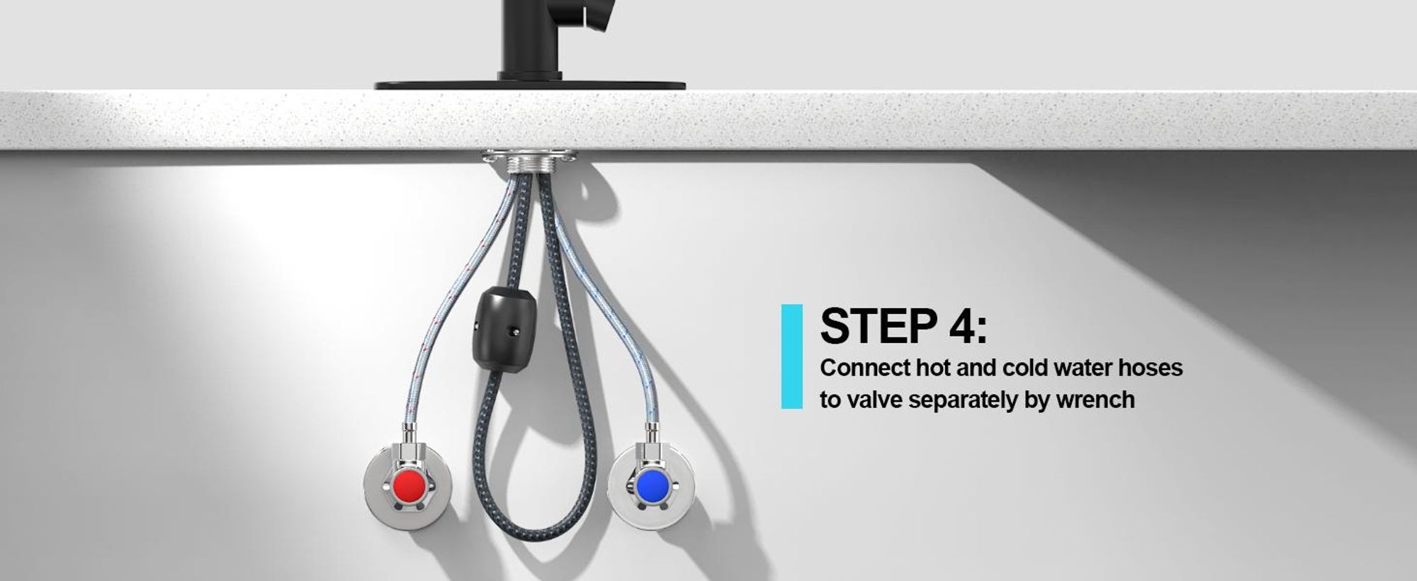 Küchenarmatur , Smart Heater Wasserhahn 360° drehbar, Edelstahl Wasserhahn Küche Waterfall Wasserhahn Küche mit 3 Strahlarte G3/8 Anschluss Armatur