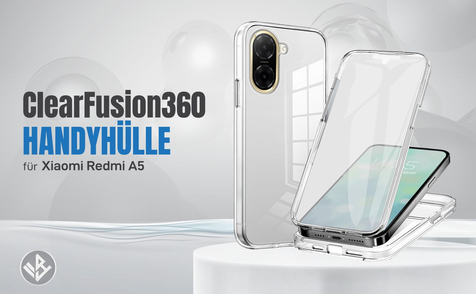Transparente 360 Grad Hülle für Xiaomi Redmi A5 mit Kameraschutz
