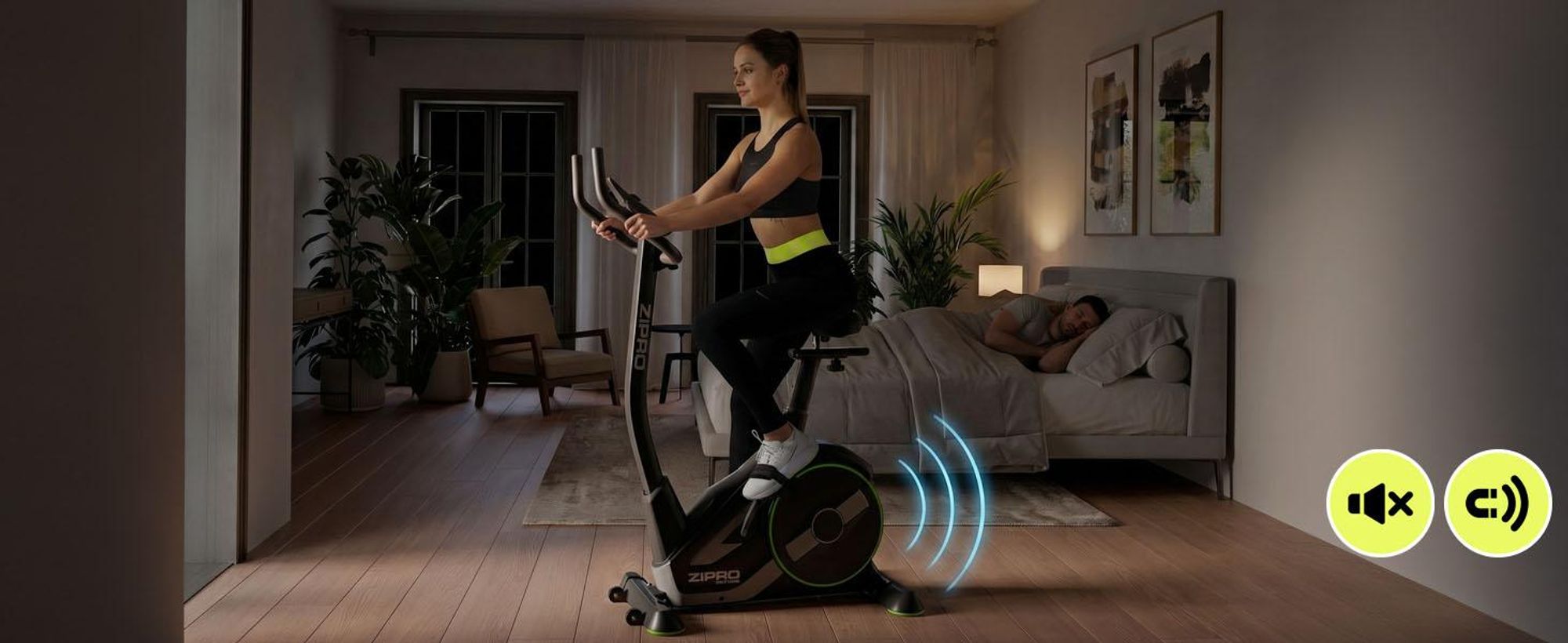 Zipro Ergometer Fahrrad Rave – Elektromagnetischer Heimtrainer mit App-Anbindung 32 Widerstandsstufen & Watt-Programm Verstellbarer Lenker & Sattel