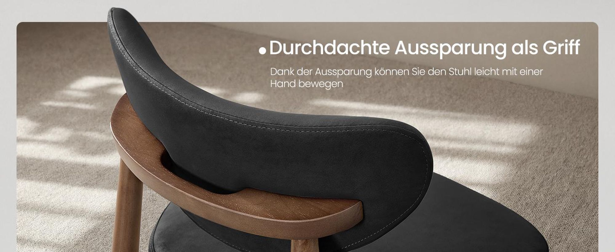 VASAGLE Barhocker 2er Set aus Kunstleder, mit Rückenlehne und Massivholzbeinen, 50 x 51,5 x 95,5 cm, Schwarz