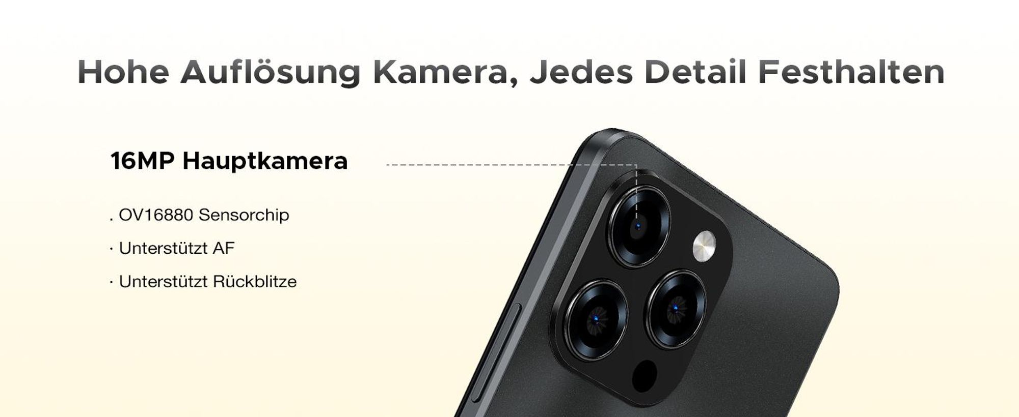 DOOGEE Note 58 Smartphone Handy, Android 16, 6,75" 90Hz, 6250mAh Akku, 32GB RAM+128GB ROM, 4G, 16MP, NFC, Gesichtserkennung, ohne Vertrag
