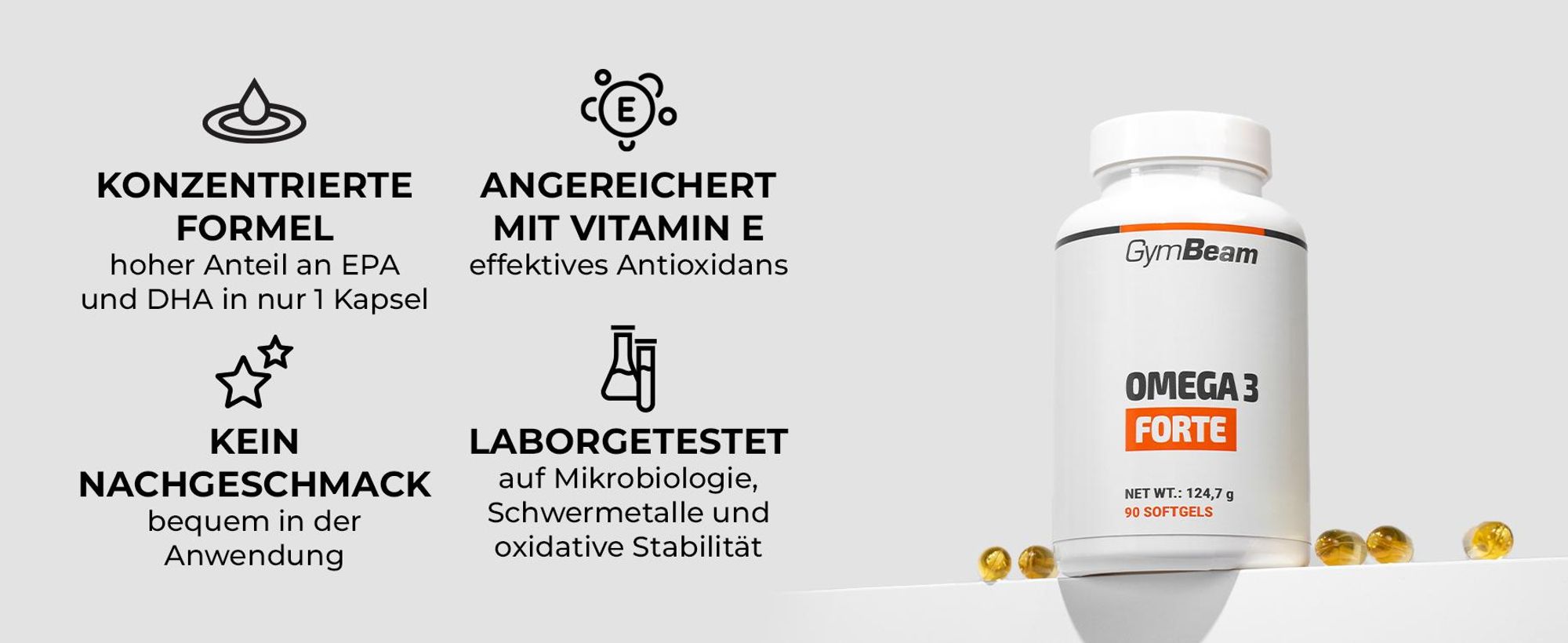 GymBeam - Omega 3 Forte 90 Kapseln