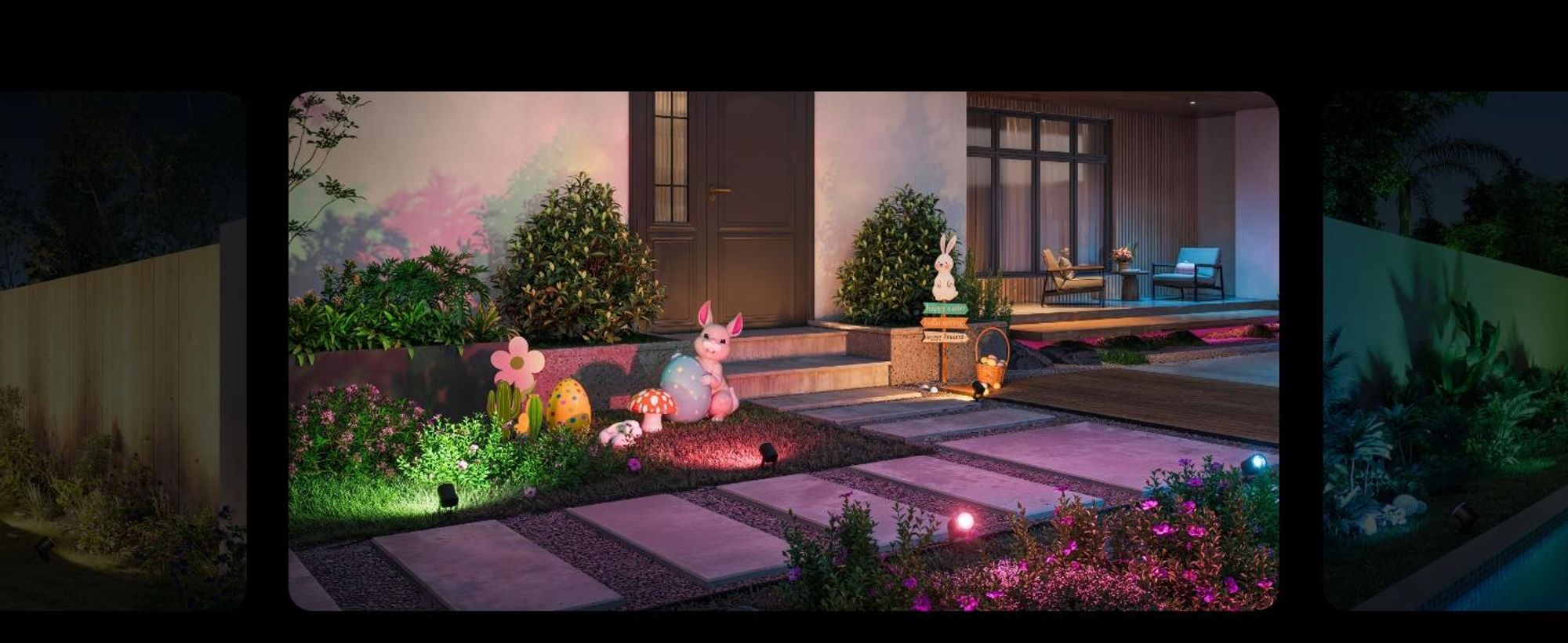 Govee Outdoor LED Strahler, IP67 Wasserdichte Gartenbeleuchtung, RGBWIC Led Strahler Außen, 2 Pack