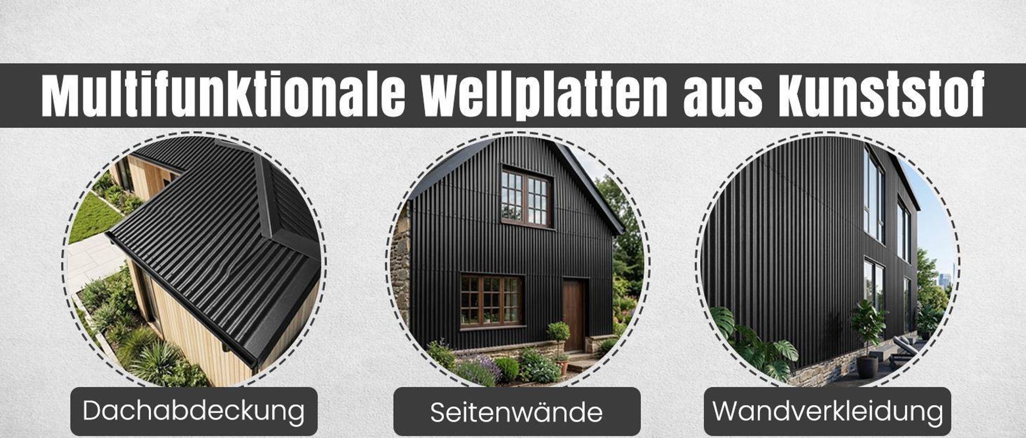 LP Projekt 1-teiliges wellplatte  90 x 117 cm - leicht & robust kunstoff wellplatten | Carport, Garten & Terrasse wetterfeste platten für außen