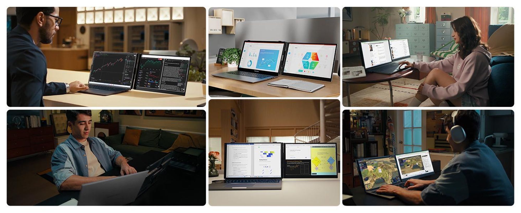 Blackview 15.6" Tragbarer Einzelner Monitor 8, 1920×1200 ultradünn Computerbildschirm(für 13-17,3" Laptops), 180° horizontal drehbar.