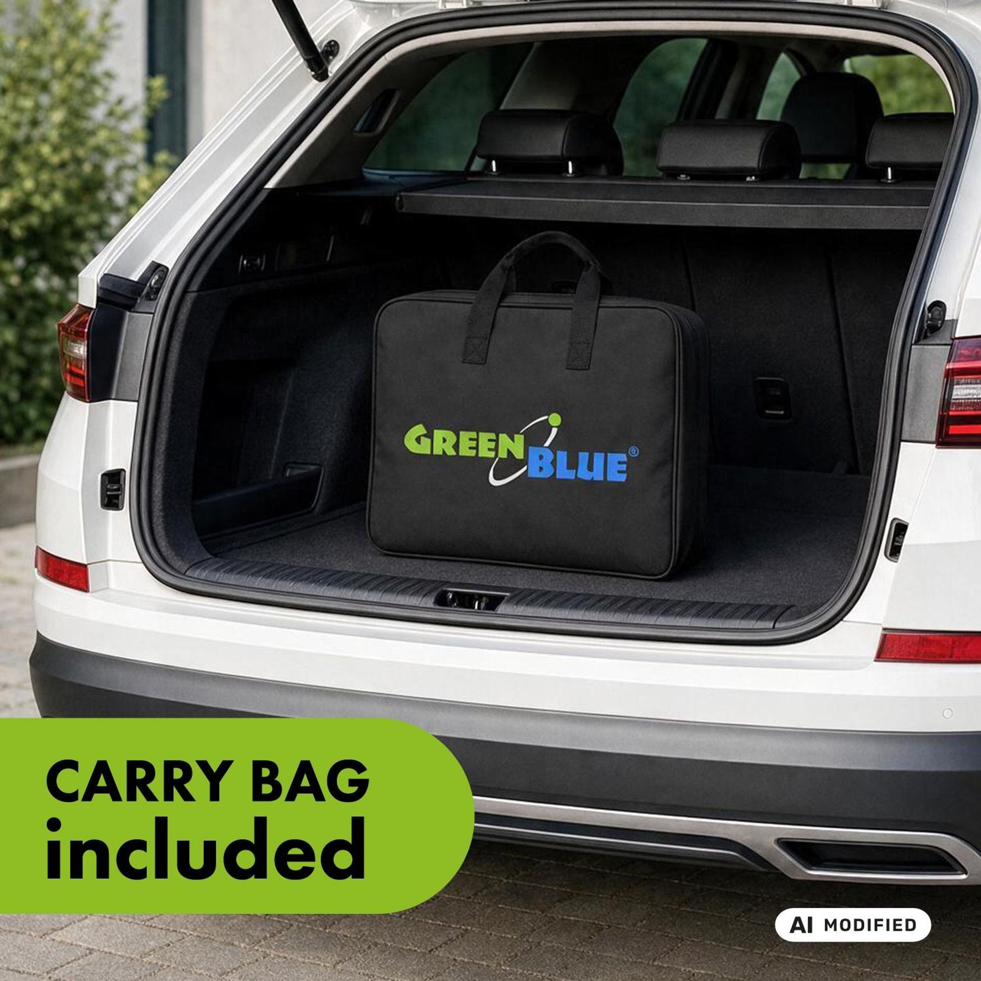 GreenBlue-Ladegerät für Elektrofahrzeuge (EV) und Plug-in-Hybridfahrzeuge (PHEV) tragbar Typ 2 Kabellänge 6,8 m IP65 11 kW 220–380 V Wechselstrom