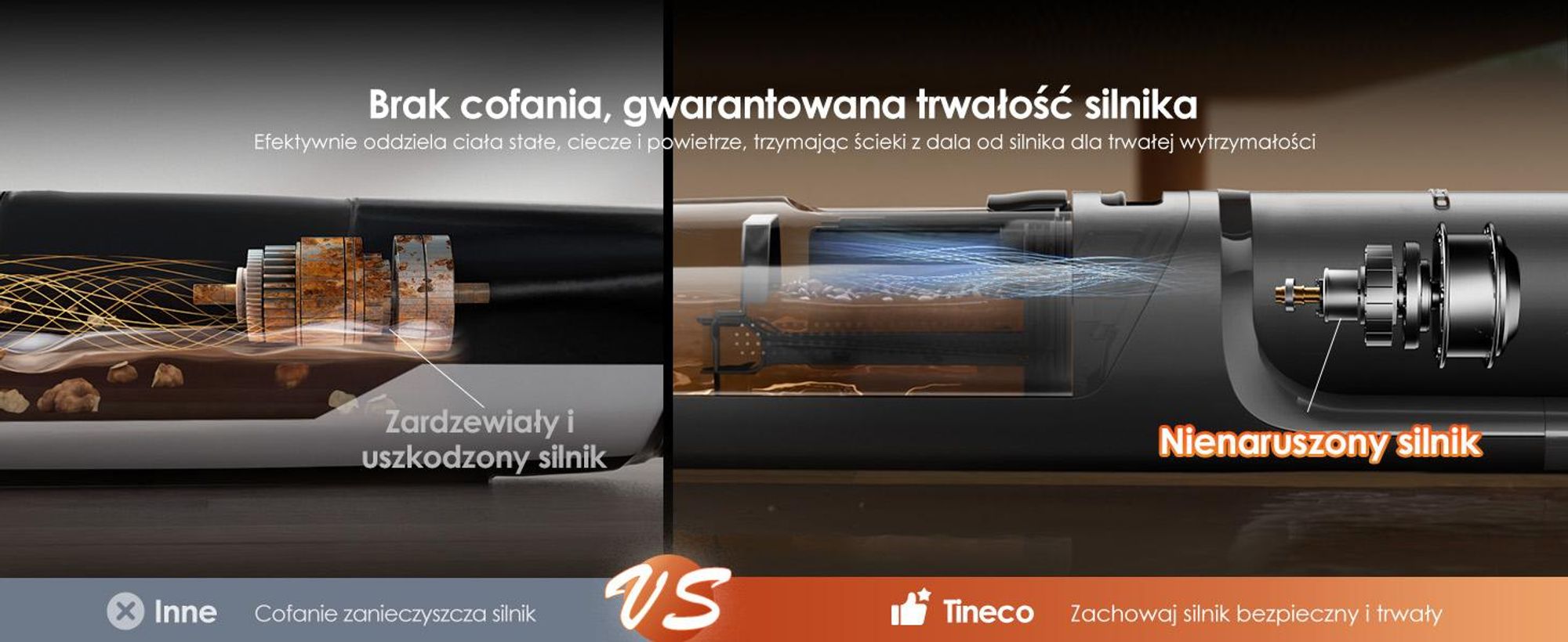 Tineco FLOOR ONE S7 Stretch Steam Bezprzewodowy Odkurzacze na sucho i mokro, 160℃ HyperSteam, Przeciwdziałający Splątaniu, FlashDry, Do 80 min pracy