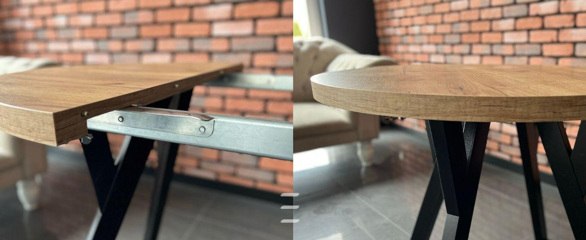 Runder Ausziehbarer Tisch für Esszimmer, PERO, Loft-Stil, Skandinavische, Durchmesser: 110 / 210 cm, Farbe: Weiss