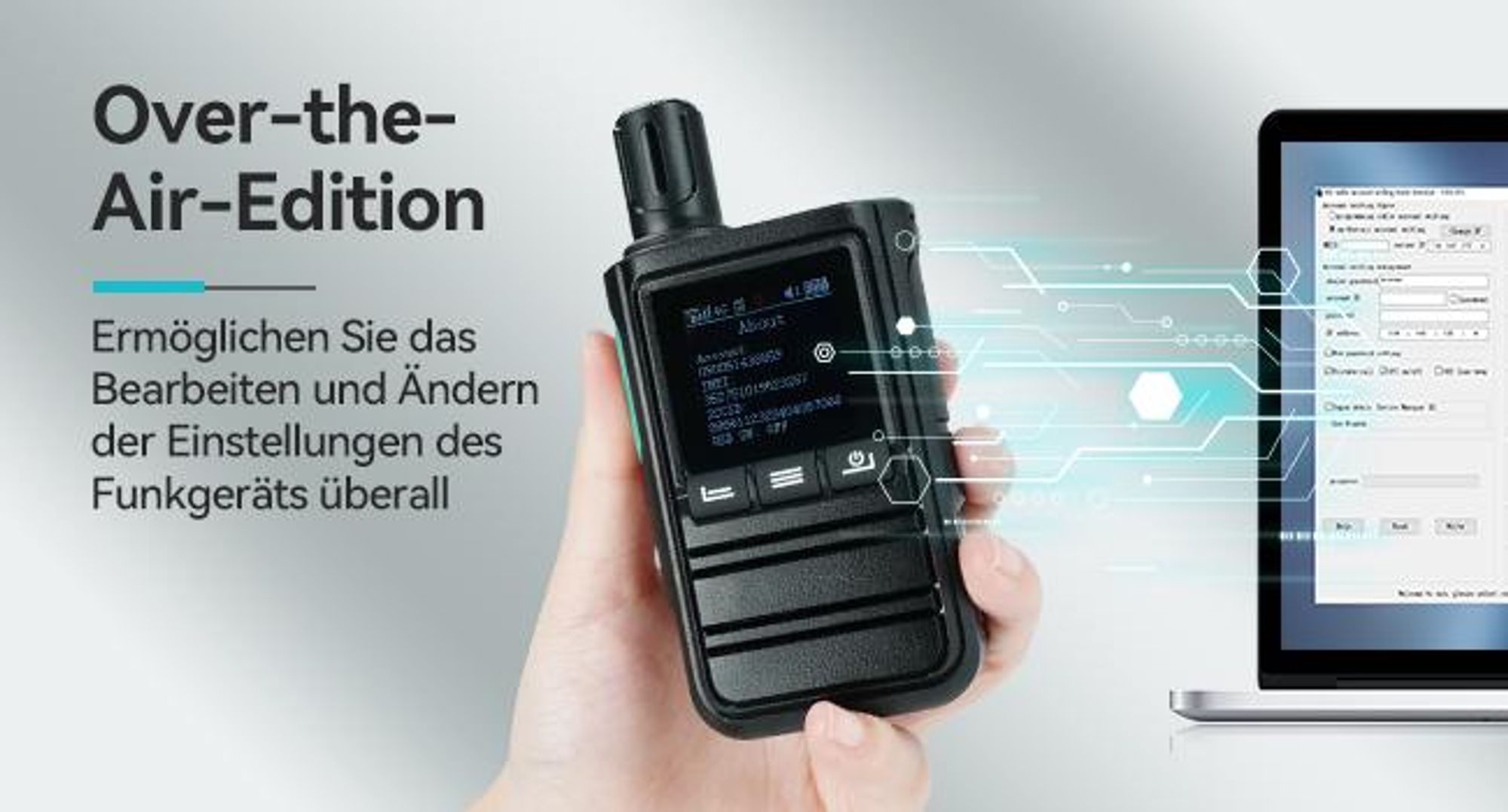 Retevis L61 4G Funkgeräte, Netzwerk Walkie Talkie Unlimited Distance mit GPS, 2500 mAh, Type-C, Großer Reichweite mit GPS, für Logistik, Camping