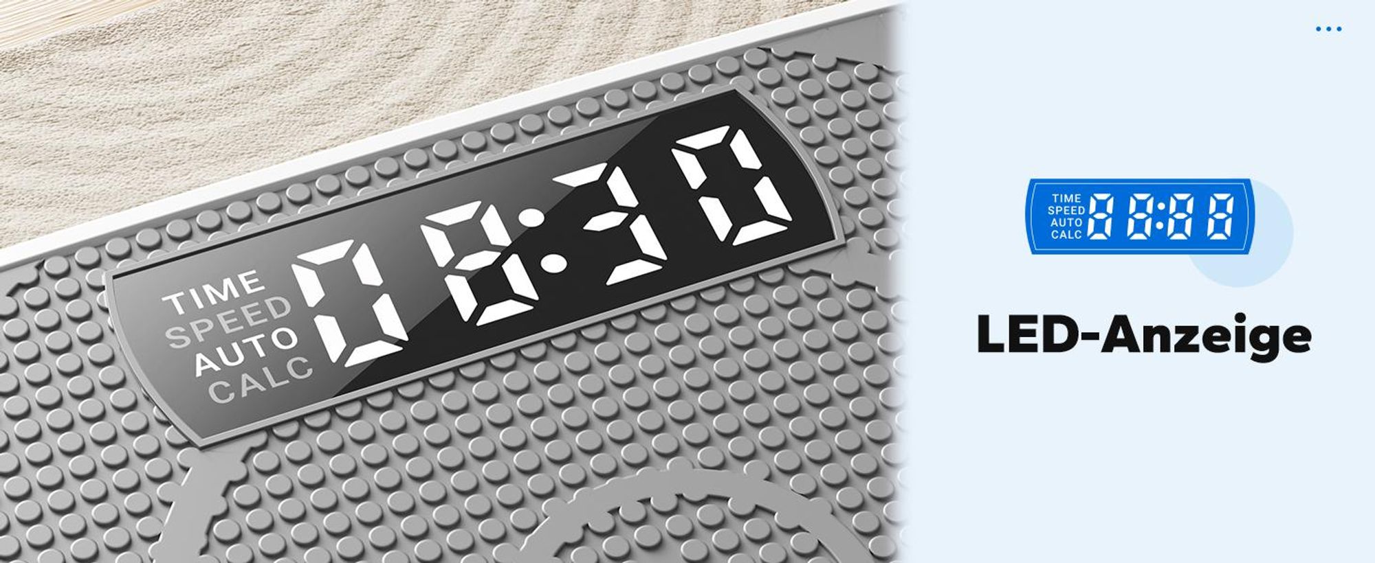 Vibrationsplatte – Mini-Vibrationsplattform mit LED-Display, mit Fernbedienung, für Ganzkörpertraining zu Hause, bis 136 kg