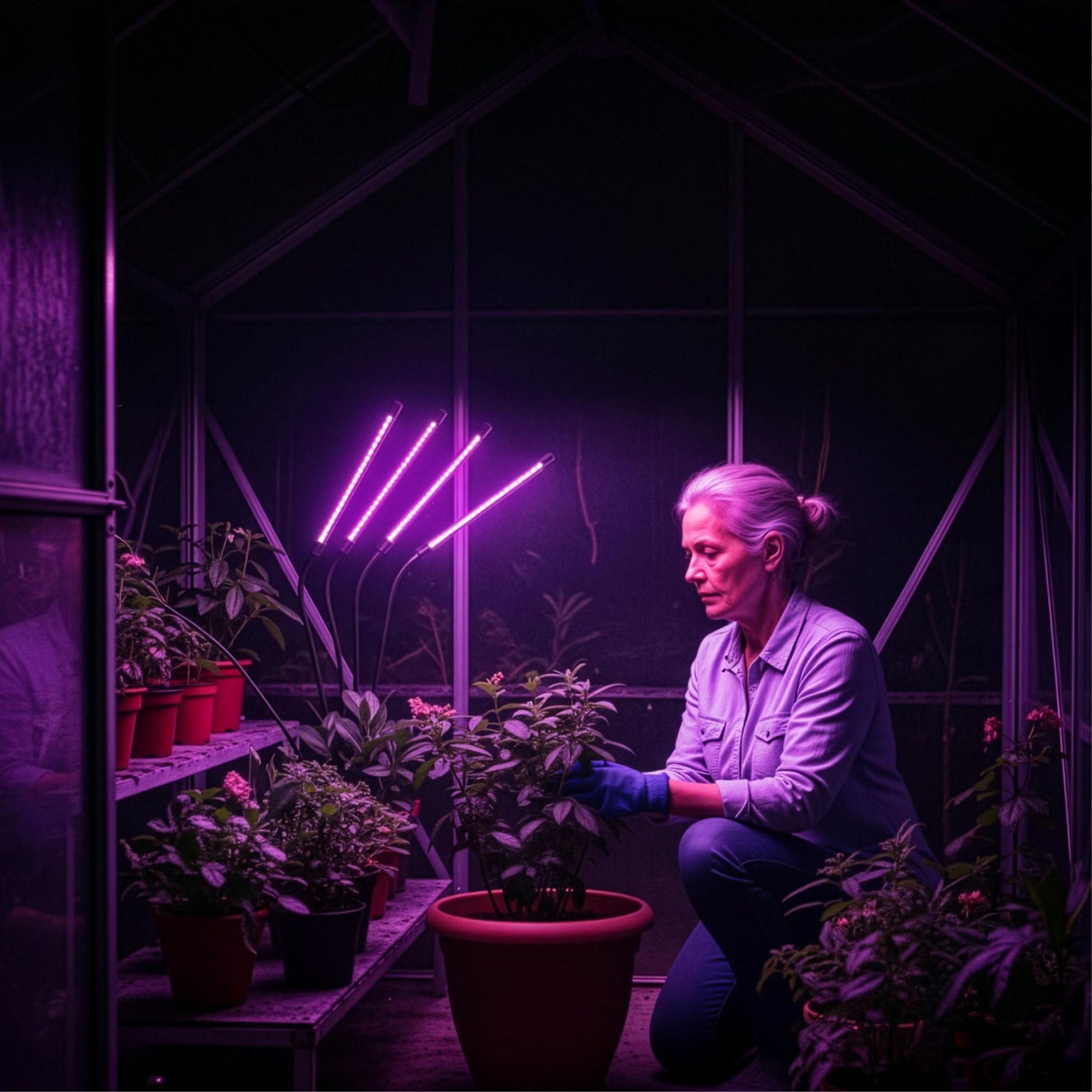 LED Pflanzenlampe 90W Vollspektrum mit 4 Köpfen, Wachstumslampe mit Timer & Clip, 80 LEDs dimmbar für Zimmerpflanzen & Anzucht, EVI GARDEN 4Glow