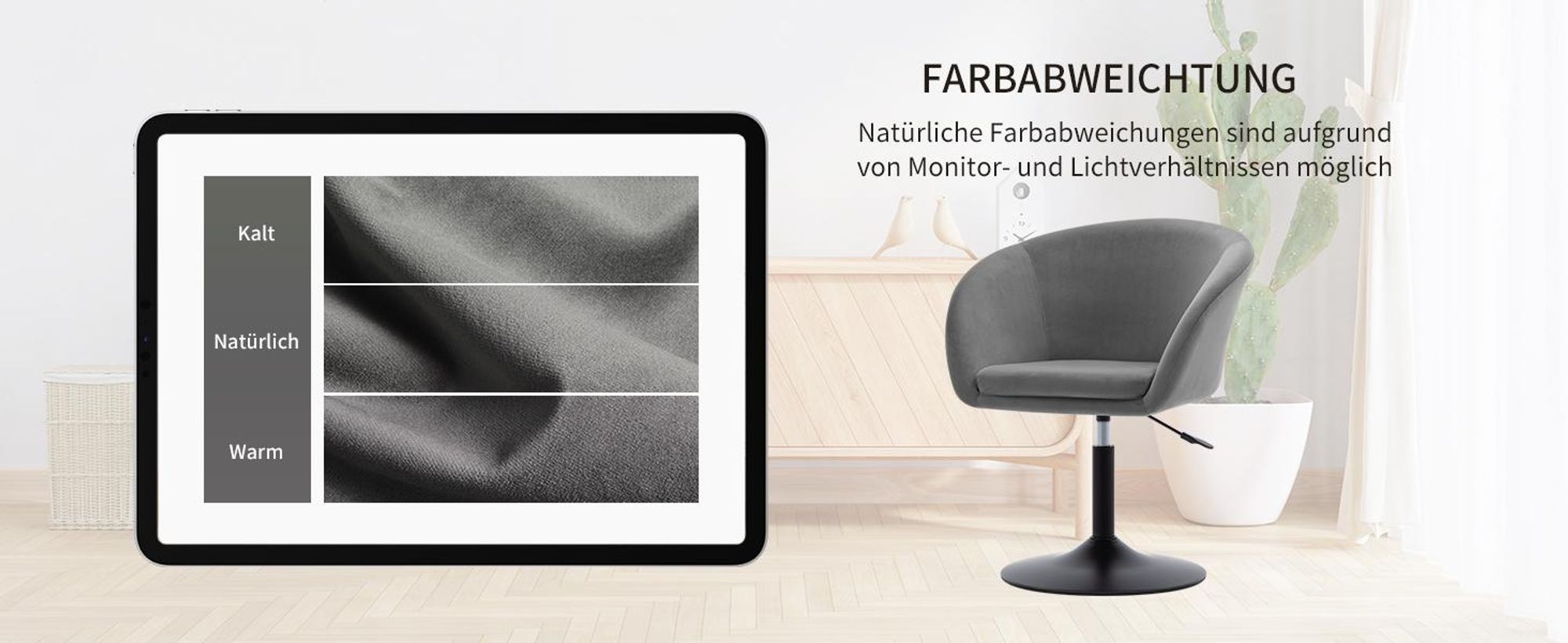 Duhome Clubsessel Cocktailsessel aus Samt Loungesessel Höhenverstellbar Drehhocker mit Armlehne und Rücklehne, Grau