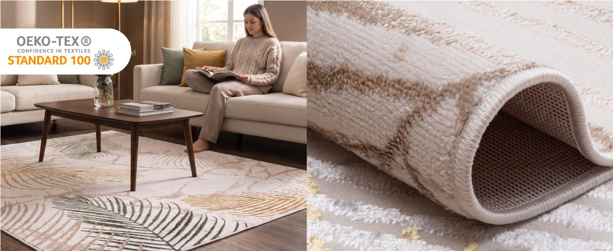 Tapiso Teppich Crystal Modern Braun Beige Gold Wohnzimmer 250 x 350 cm