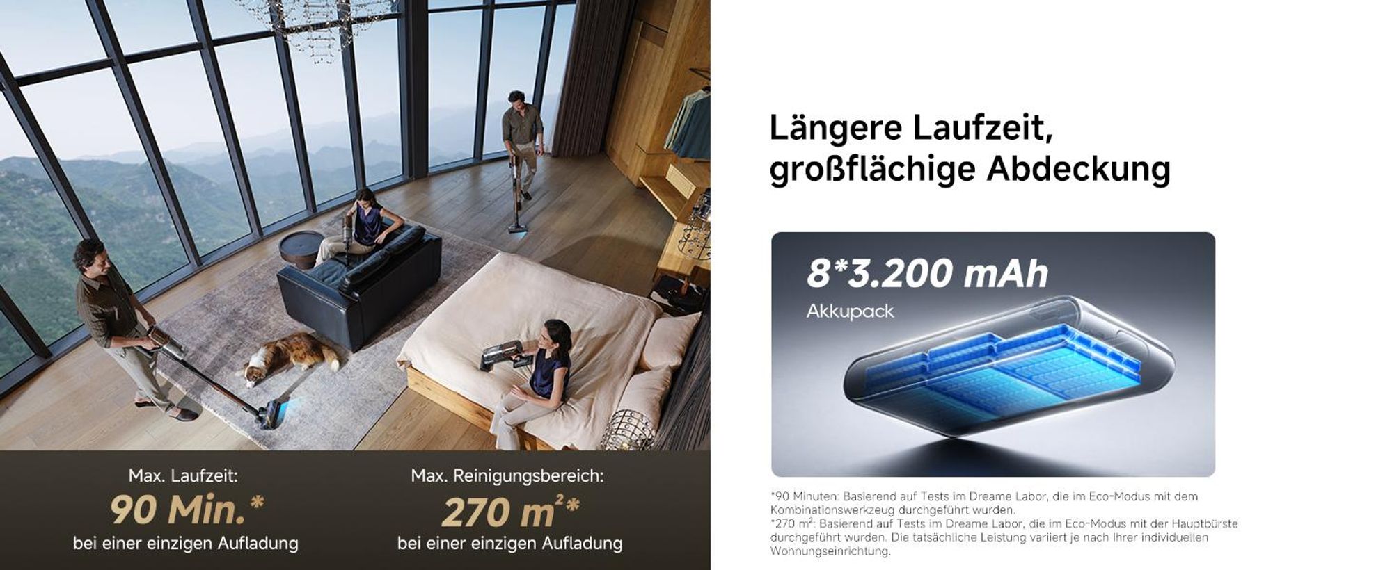 Dreame V30 Akku-Staubsauger, 0-mm-Kantenreinigung, 330 AW Saugleistung, 90 Min., 99,99 % Filterung,TangleCut  Handstaubsauger,140° CelesTect Beleucht