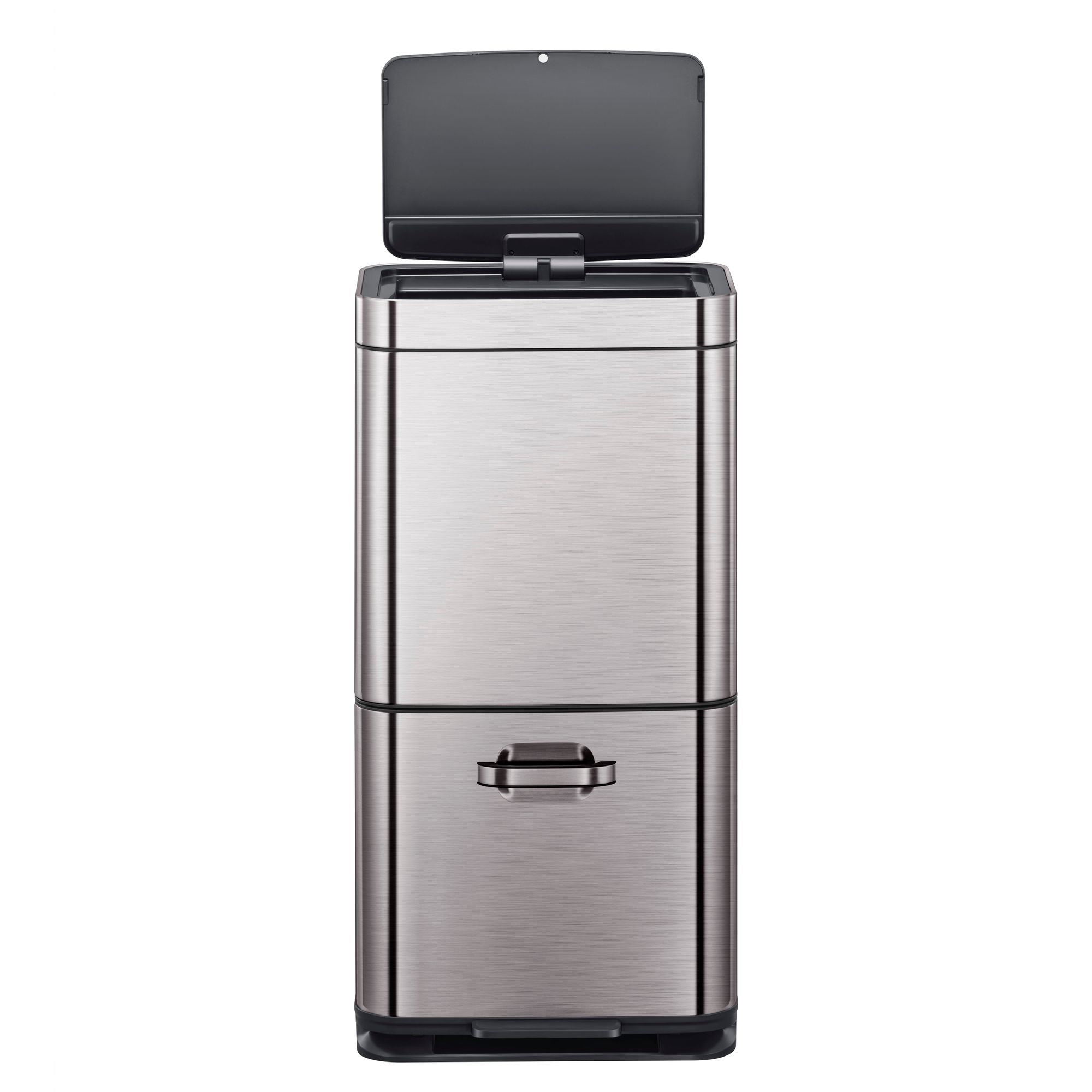 EKO - Himalaya Sensor Recycler Poubelle 35+25 litres - Stainless steel Plastic - Gris, inox mat
