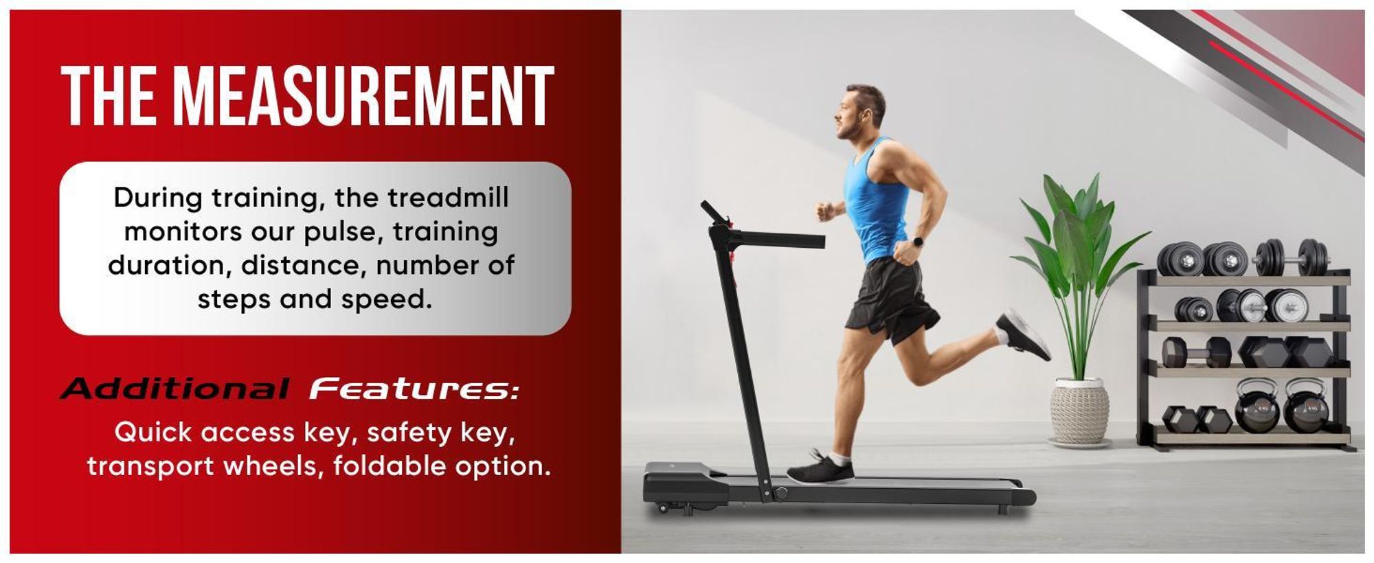 Walden F2800 Elektrisches Laufband Klappbar 10 kmh Heimtrainer mit 12 Programmen LCD Display und Transportrollen Platzsparendes Walking Pad Schwarz