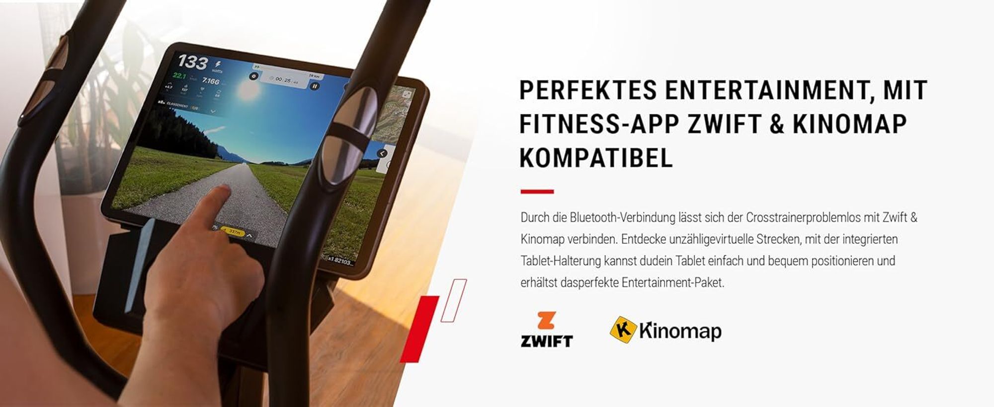 HAMMER Crosstrainer Crossfly BT, 24 Programme, Kinomap, Zwift