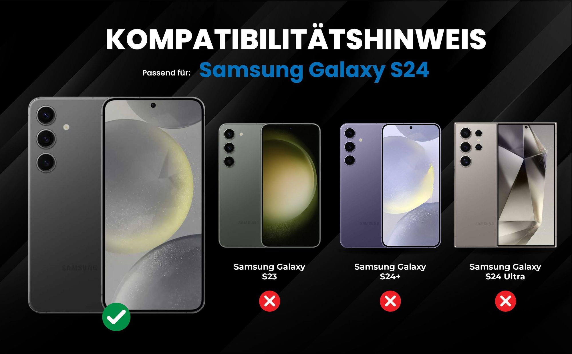 Kompatibilitätshinweise Hülle für Samsung Galaxy S24
