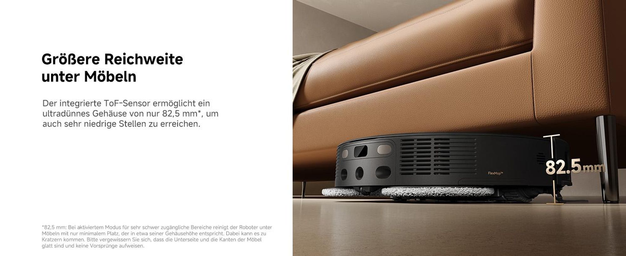 MOVA P50s Ultra Saug- und Wischroboter 24.000 Pa, Auto-Absaugstation, StepMaster, Dual-LiDAR, mit 1L Extra Reinigungsflüssigkeit