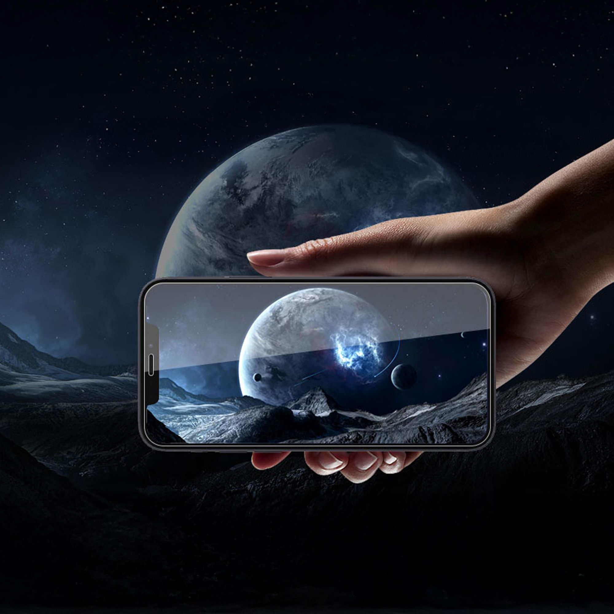 alkaya. iPhone 12/12 Pro Displayschutzglas, Panzerglas, Schutzfolie - Transparent