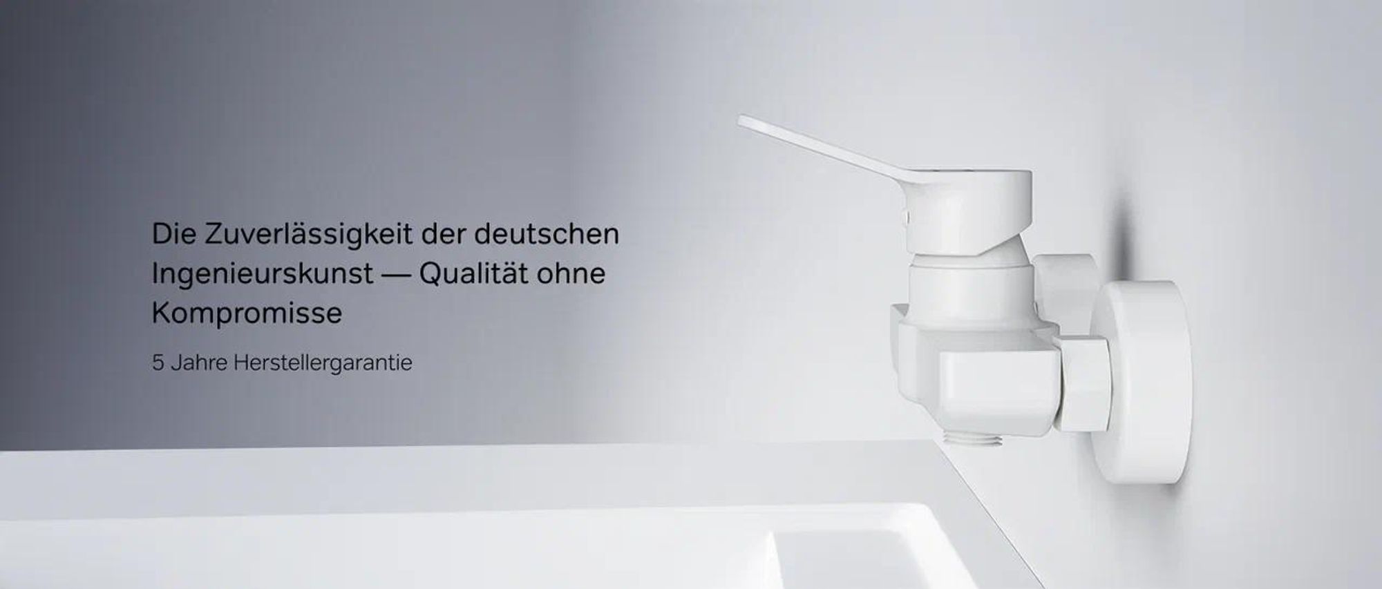AM.PM Duscharmatur Einhebel Brausebatterie Weiß Armatur Mischbatterie Brausearmatur Brausebatterie Wasserhahn Bad Mischbatterie Dusche