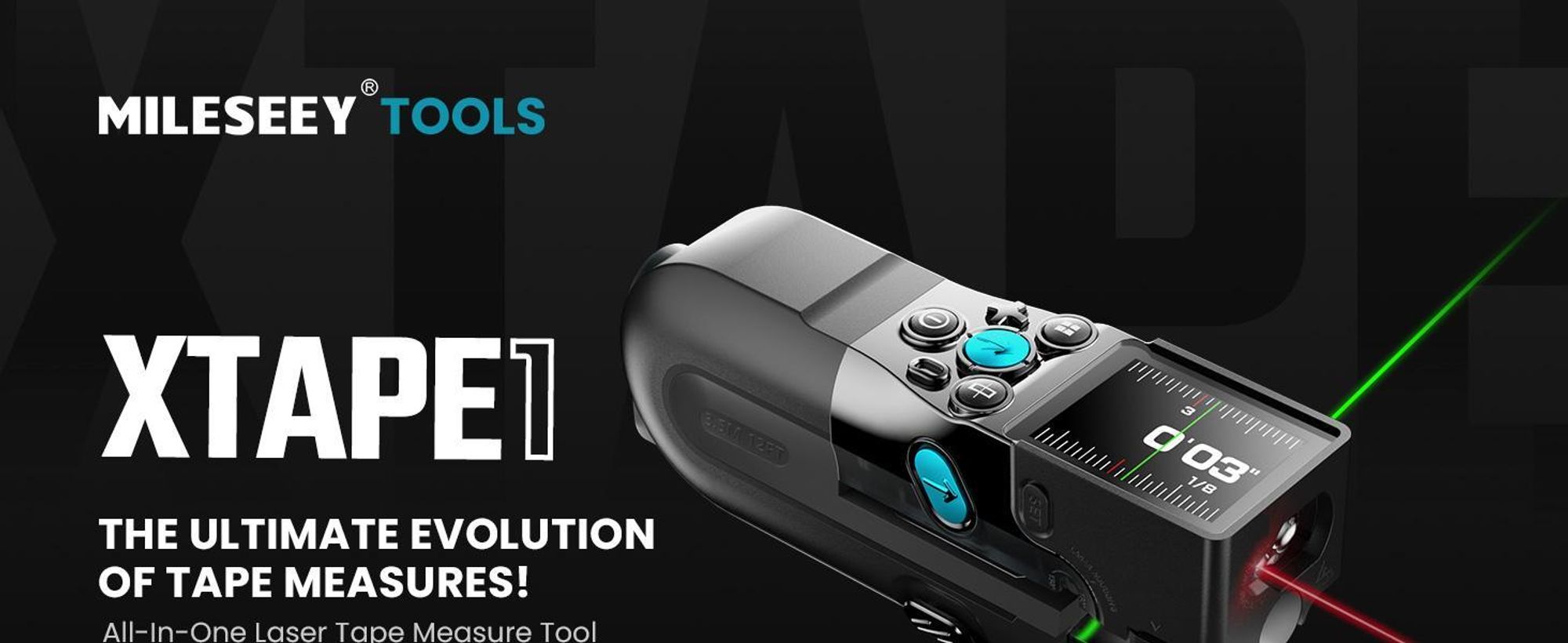 MiLESEEY XTape 1 Laser-Entfernungsmesser 100m & Digitales Maßband, P2P, App, OLED