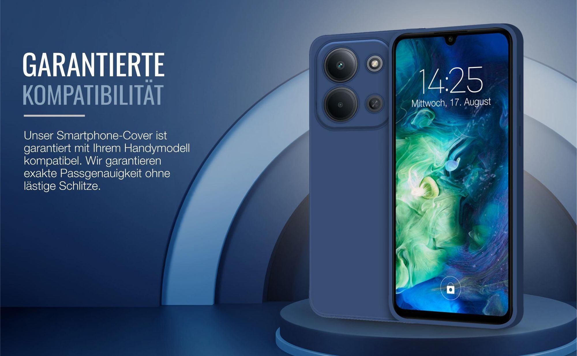 Exakt passgenaues Smartphone Backcover in Blau für Xiaomi Redmi 15C