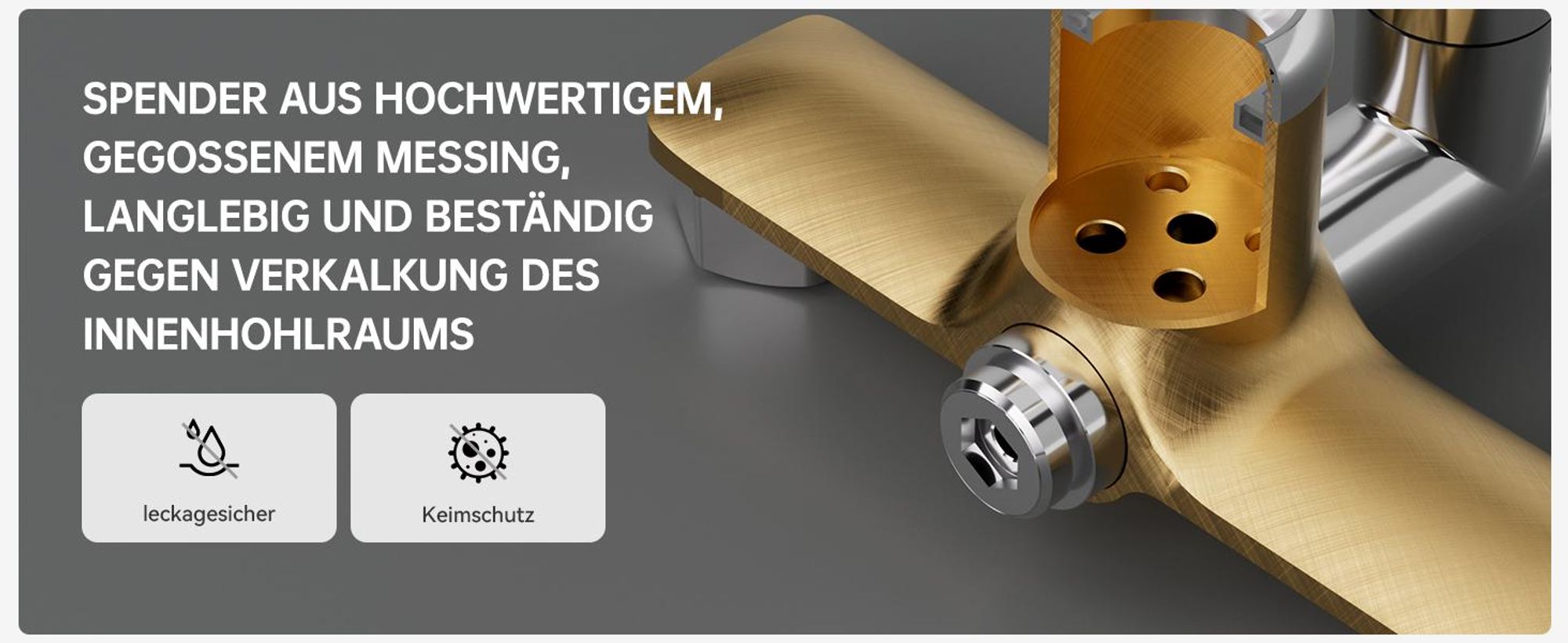 Auralum Messing Brausegarnitur Duschset Regendusche Kopfbrause Handbrause Duschstange Duscharmatur Duschsystem Chrom