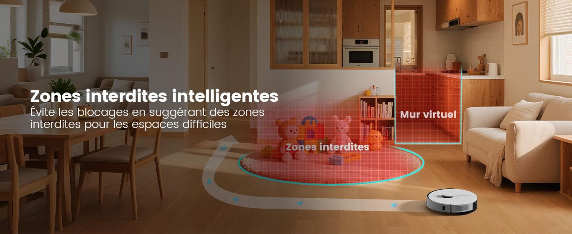 Robot aspirateur AIRROBO L60+ avec fonction de lavage, vidage automatique du bac à poussière, navigation LiDAR, 12 000 Pa, adapté aux tapis et aux poils d'animaux