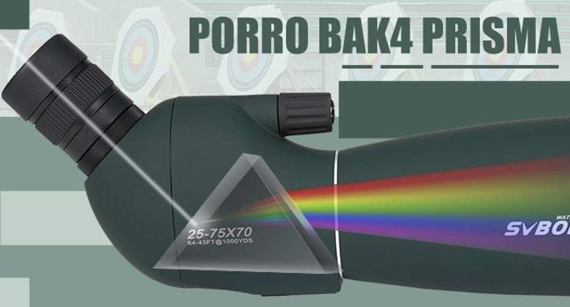 Svbony SV28PLUS Spektiv, Monokulares Teleskop, 25-75×70mm mit Kabellosem Controller, BAK4 A5 FMC Objektiv, für Vogelbeobachtung Bogenschießen