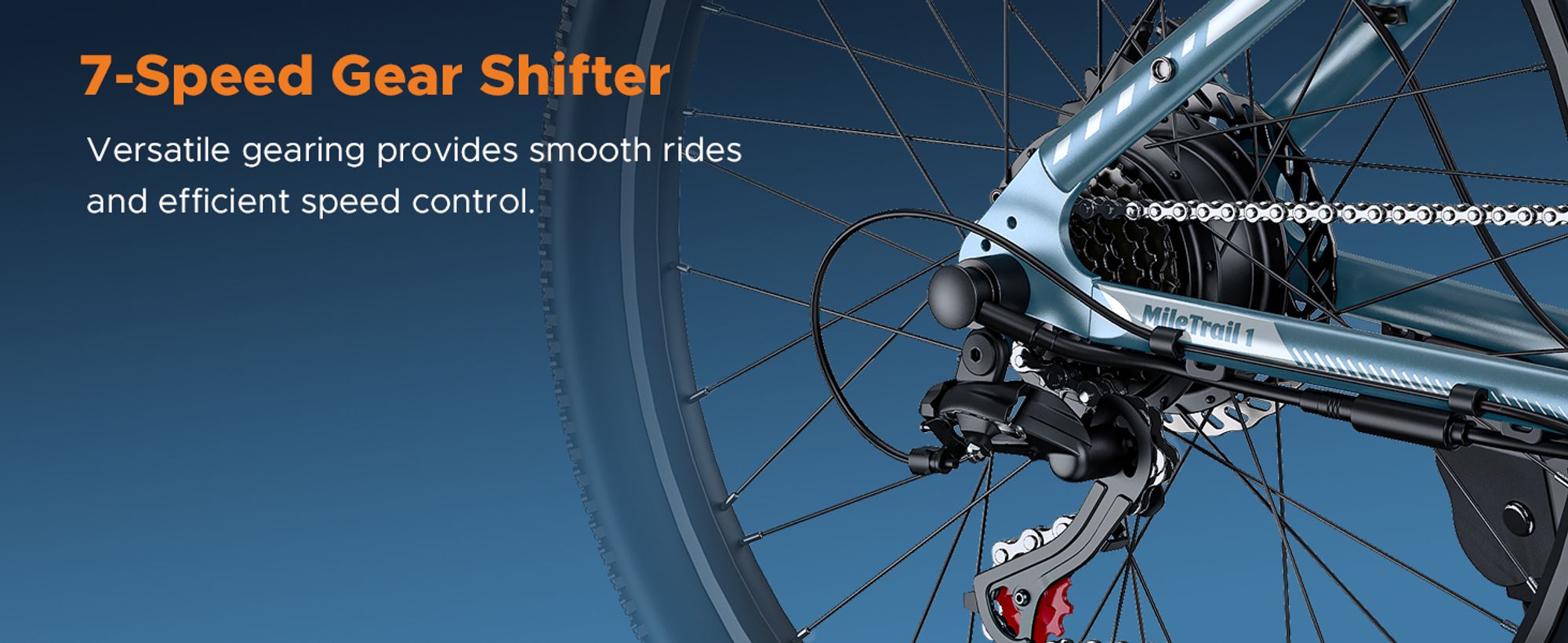 HillMiles E Bike, Trekking e-bike  mit Drehmomentsensor und hydraulischen Bremsen, 36V 13AH herausnehmbare Akku bis 100KM, 25 km/h, Mile Trail