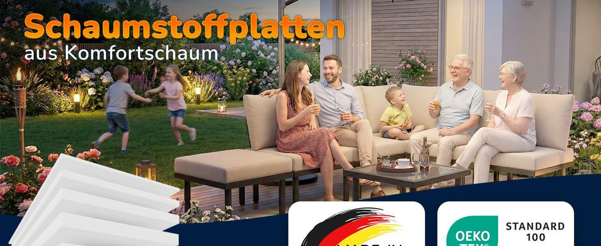 MSS Schaumstoffplatte 70 x 200 x 10 cm RG 25/40 Schaumstoffpolster Topper Matratze Matte Schaumstoff