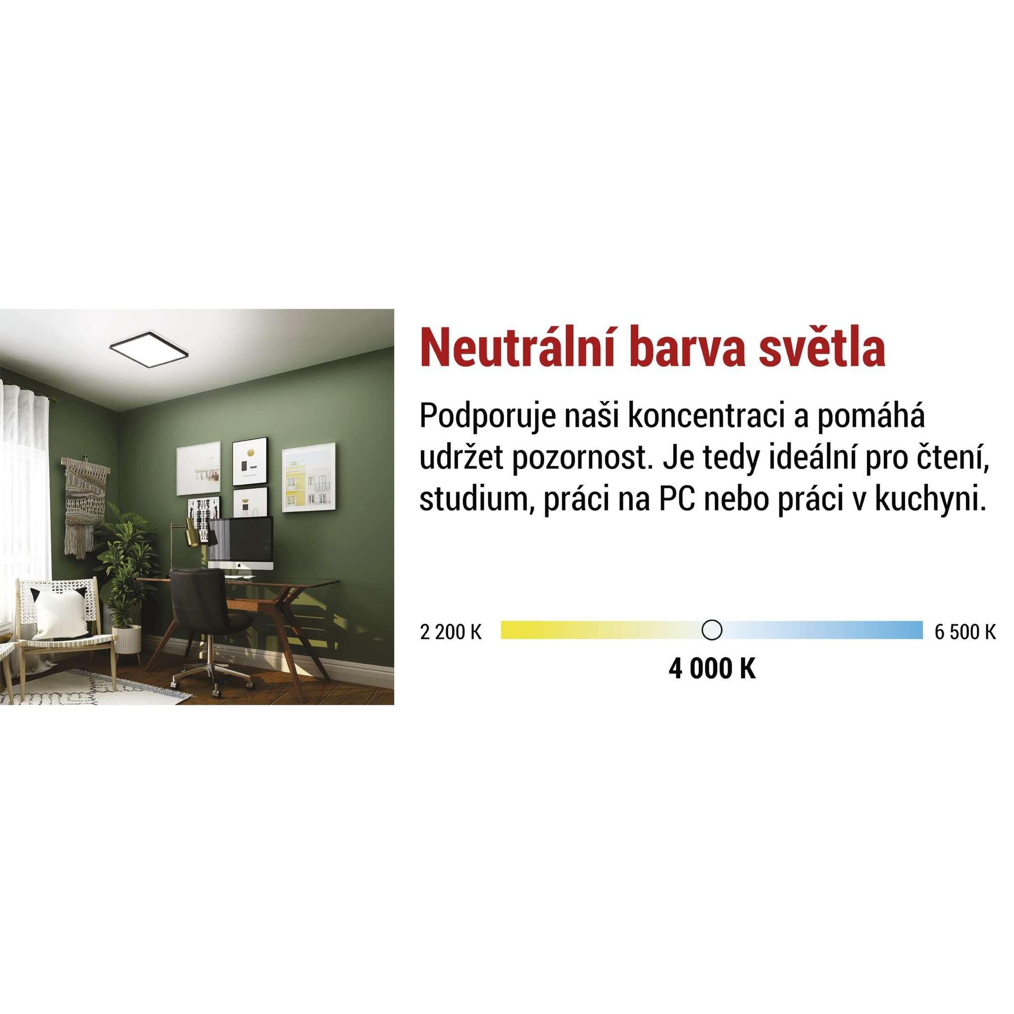 EMOS LED nástěnné/stropní svítidlo FLORI, čtvercové, neutrální bílá 4000 K, 1800 lm, 18 W (místo 115 W žárovky), 29,3 x 29,3 cm, černá, ZM1406