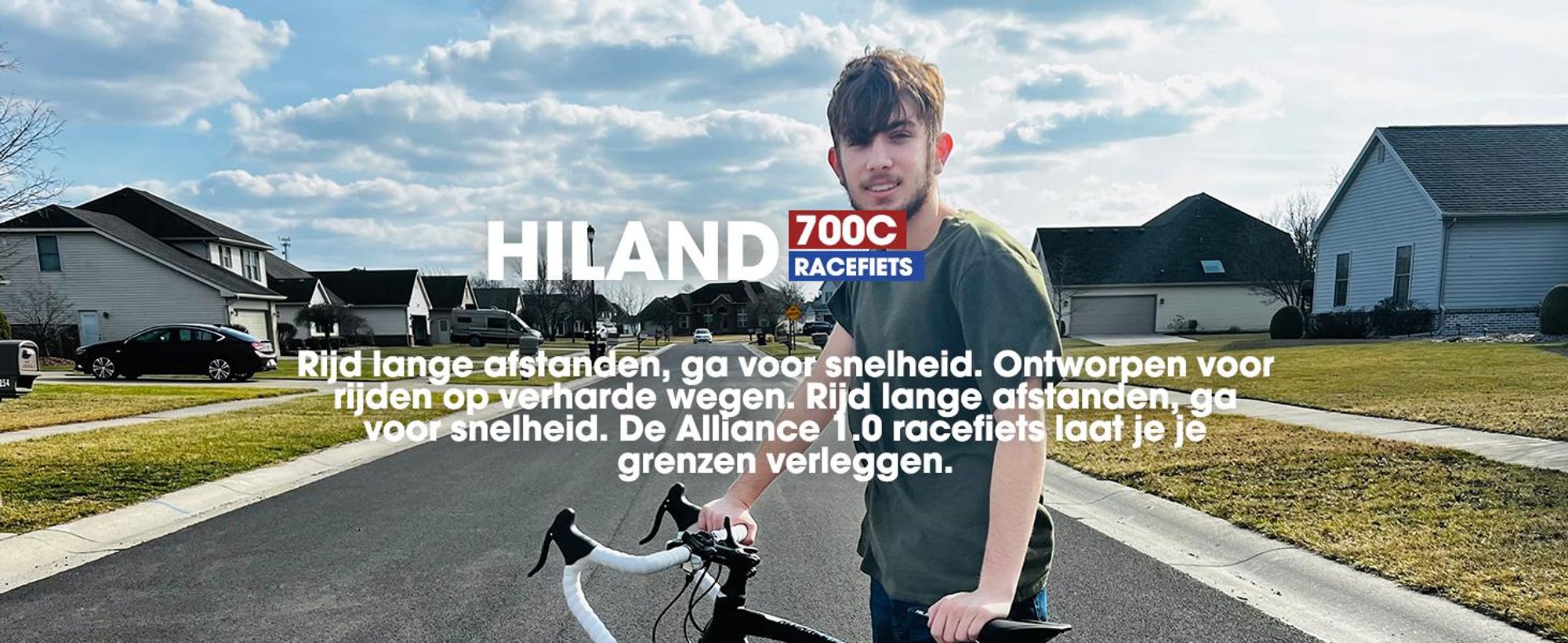 HILAND Alliance 1.0 Racefiets 700C, Aluminium frame, remklauwremmen, voor stadsritten en lange afstanden