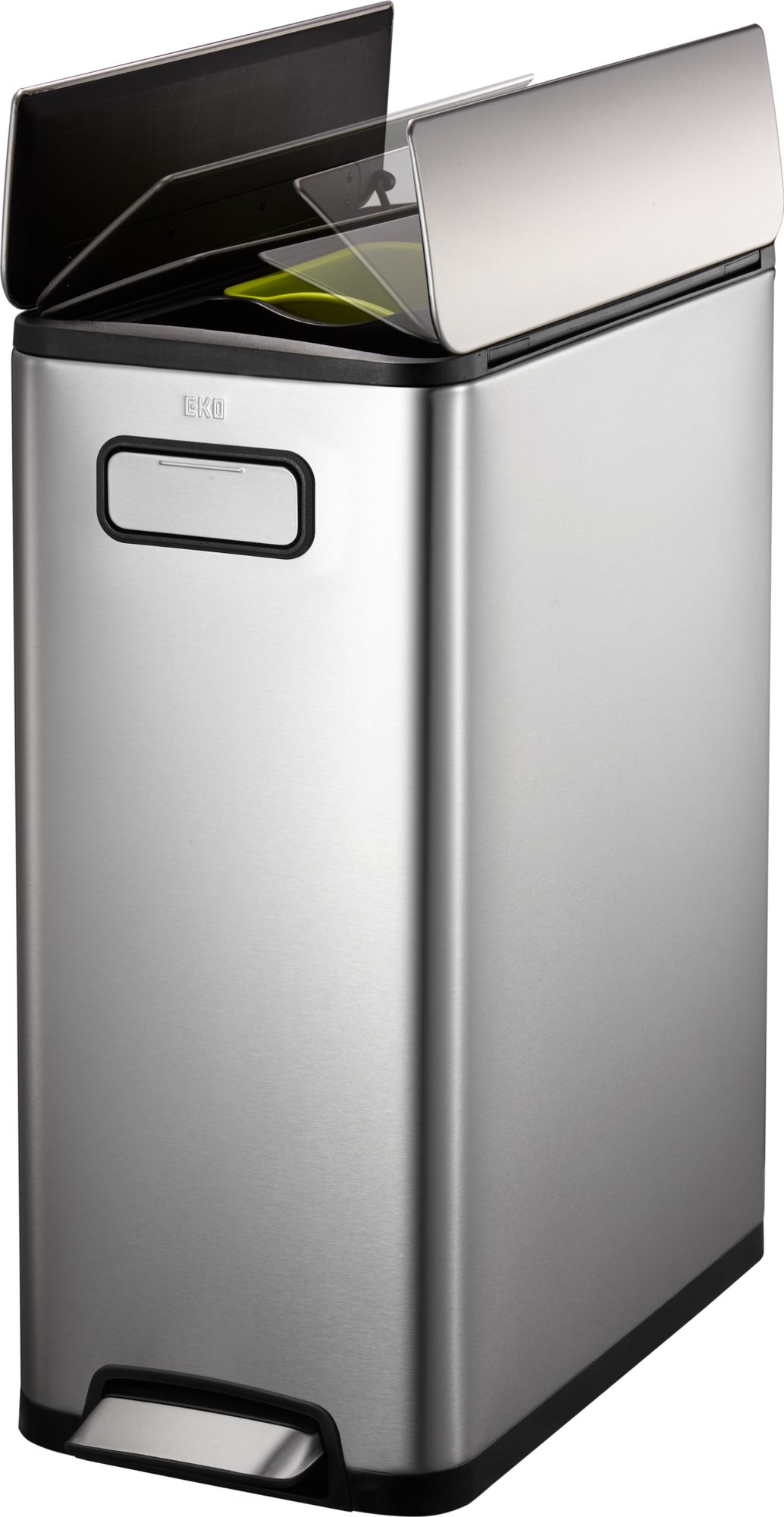 EKO - Ecofly Recycler Treteimer 20+20 Liter - Stainless steel Plastic  - Matt Edelstahl