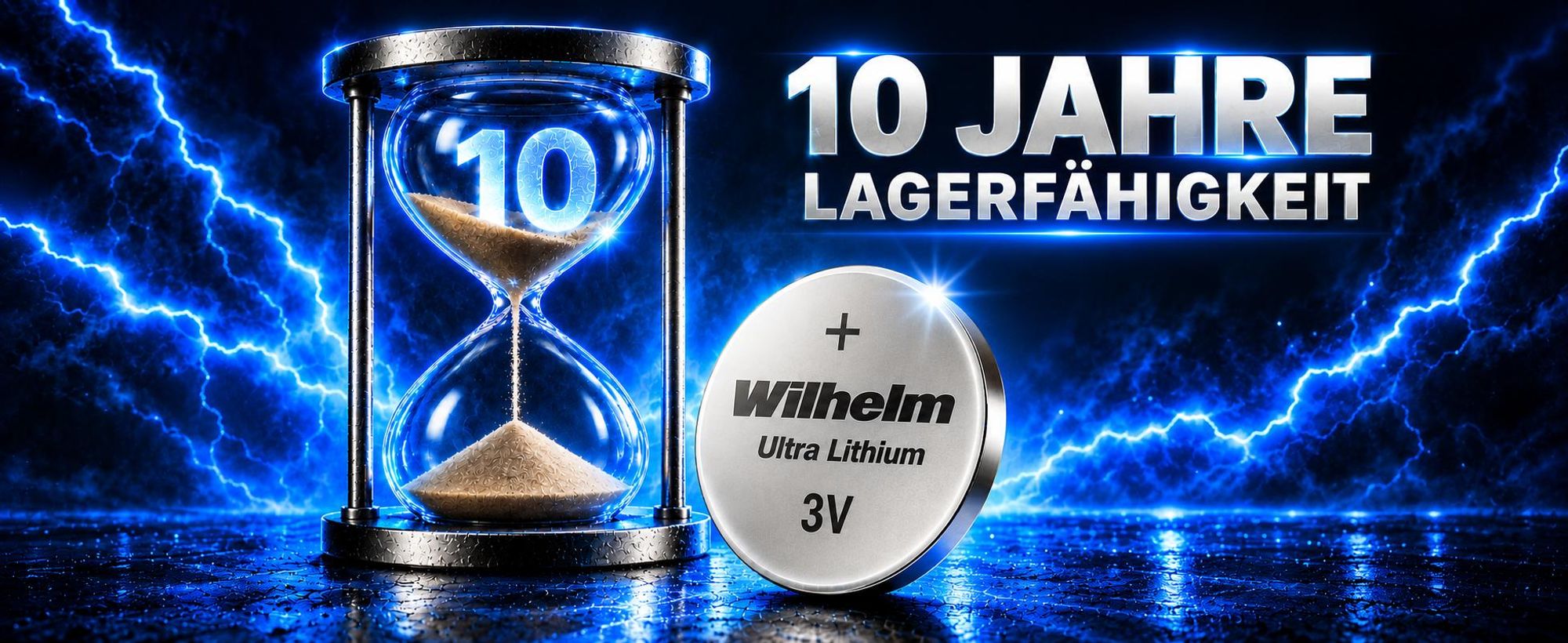 5 x CR1632 WILHELM Blister Lithium Knopfzelle 3V 140 mAh ø16 x 3,2 mm Batterie DL1632