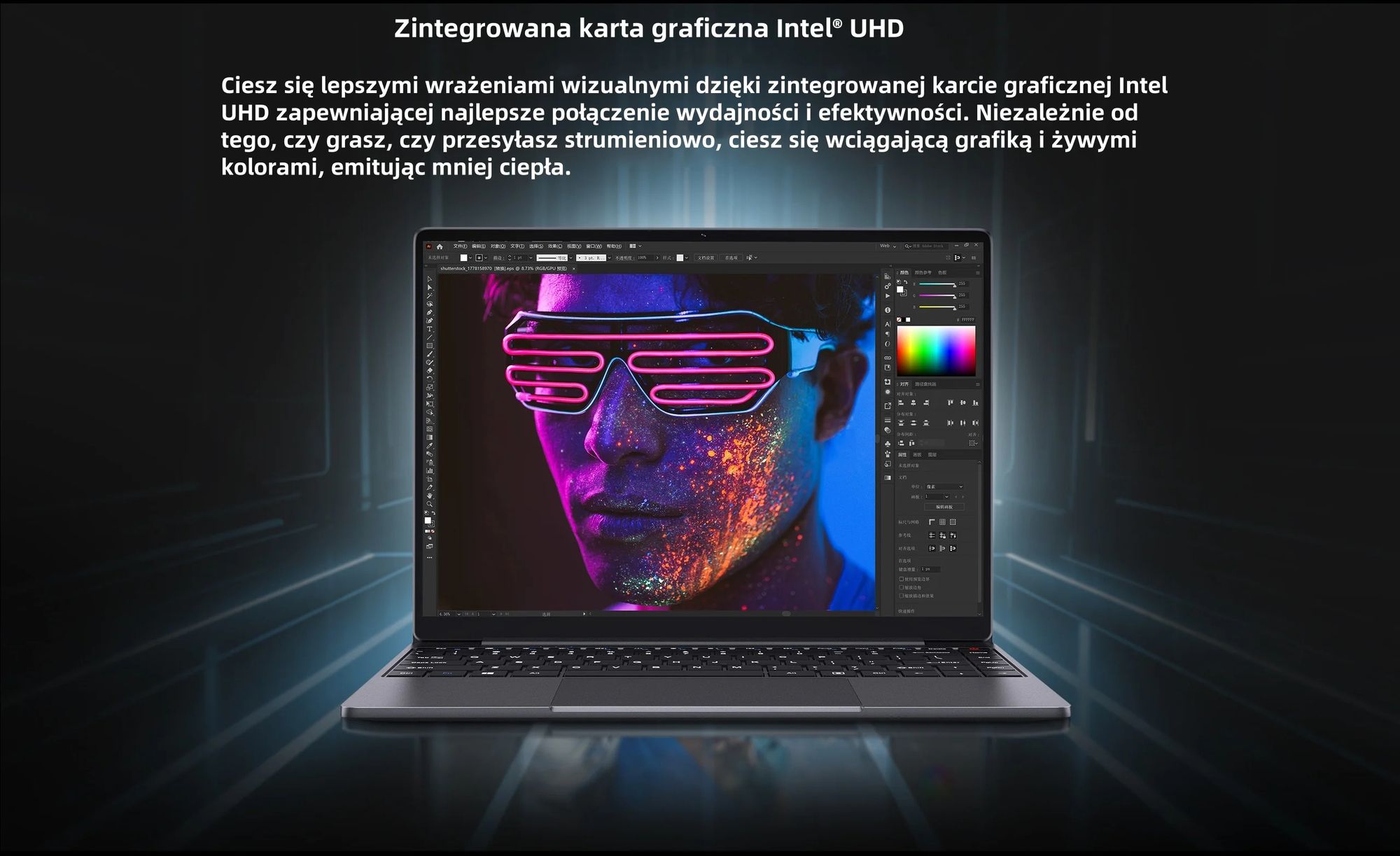 Laptop CHUWI CoreBook X - Procesorem Intel Core i3-1220P Ekran 14" Windows 11 16GB +512GB Baterią 4000mAh - Szary
