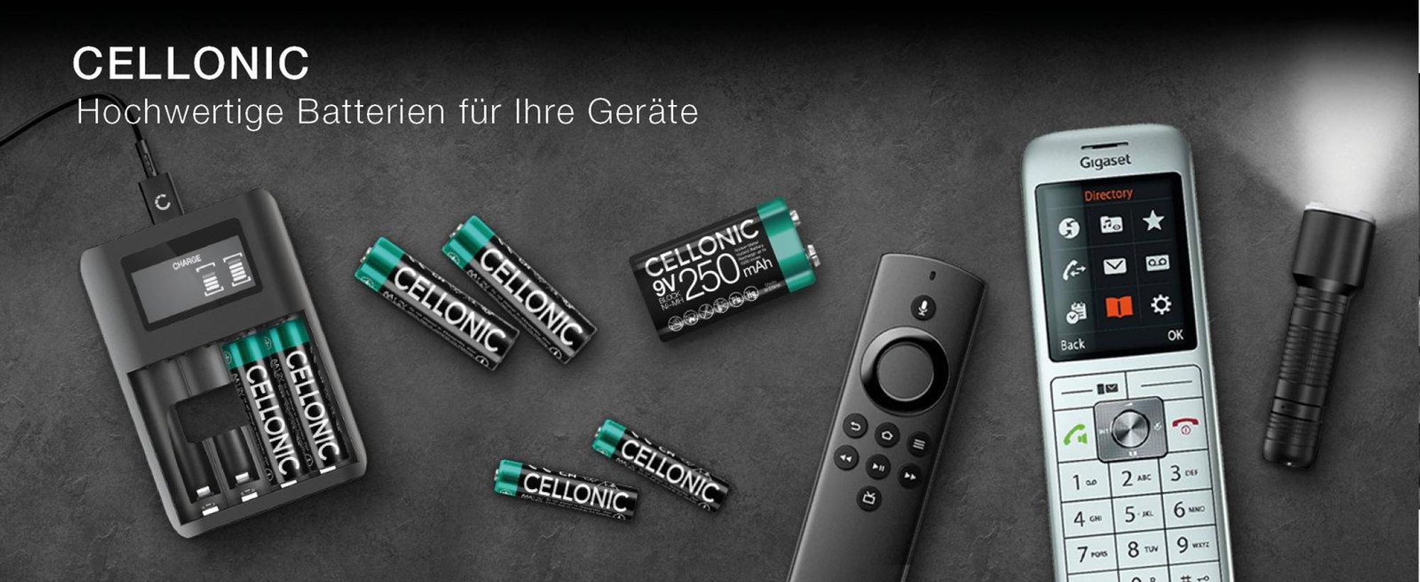CELLONIC 4x Wiederaufladbare AAA Batterien 1.2V 1000mAh - Fernbedienung Telefon Babyphone Solarlampe- Akkubatterie: lange Laufzeit, viele Ladezyklen - aufladbare NiMH Akku AAA Micro R03 LR03 Battery