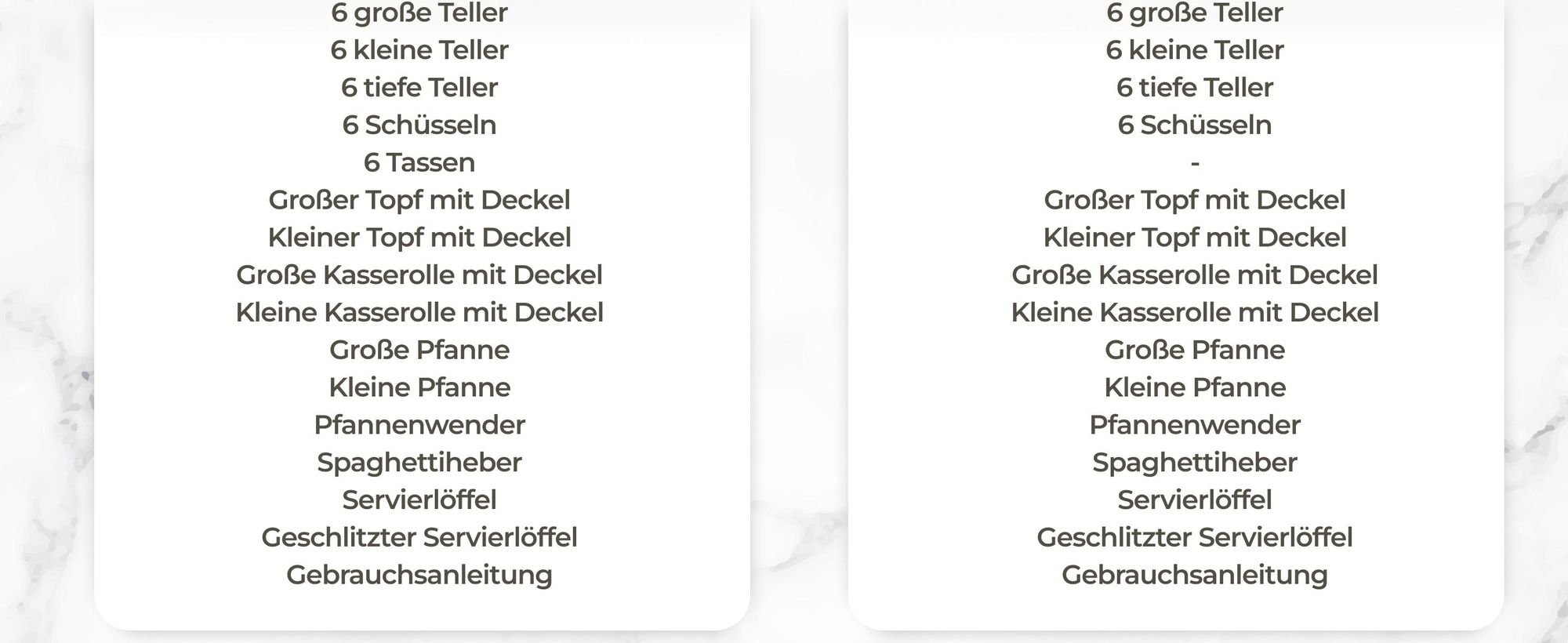 tectake® Küchenstarterset Una/Varese Geschirrset aus Steingut, mit Glasur inklusive 5 Küchenwerkzeugen