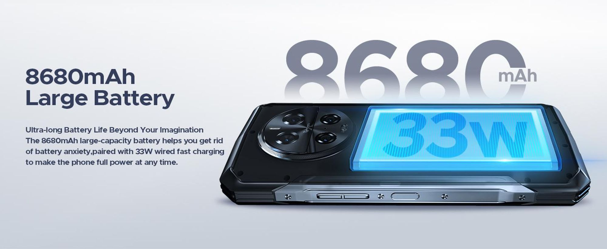 DOOGEE V40 outdoorový mobilní telefon bez smlouvy 5G - MediaTek Dimensity 7300 Android 14 mobilní telefon, 32GB RAM + 512GB ROM outdoorový smartphone, odolný mobilní telefon na staveniště