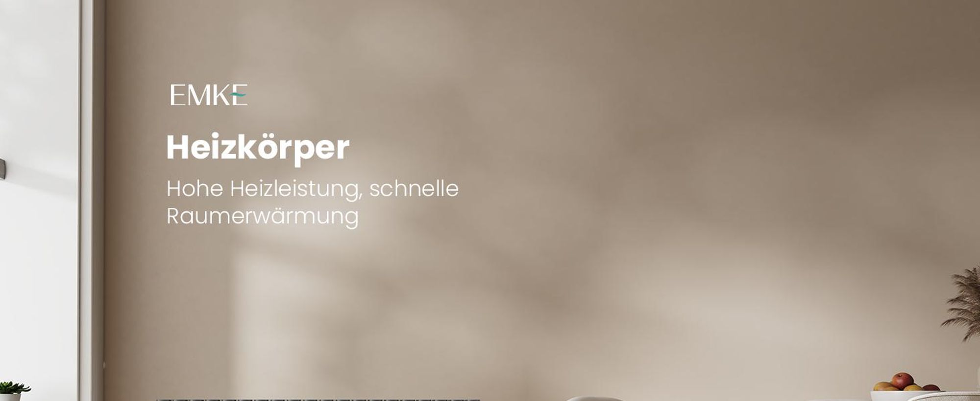 EMKE Design-Heizkörper 600 x 1180 mm Heizkörper Horizontaler Ovalheizkörper Seitenanschluss Doppellagig Heizung, 1828W, Anthrazit ohne Heizstab