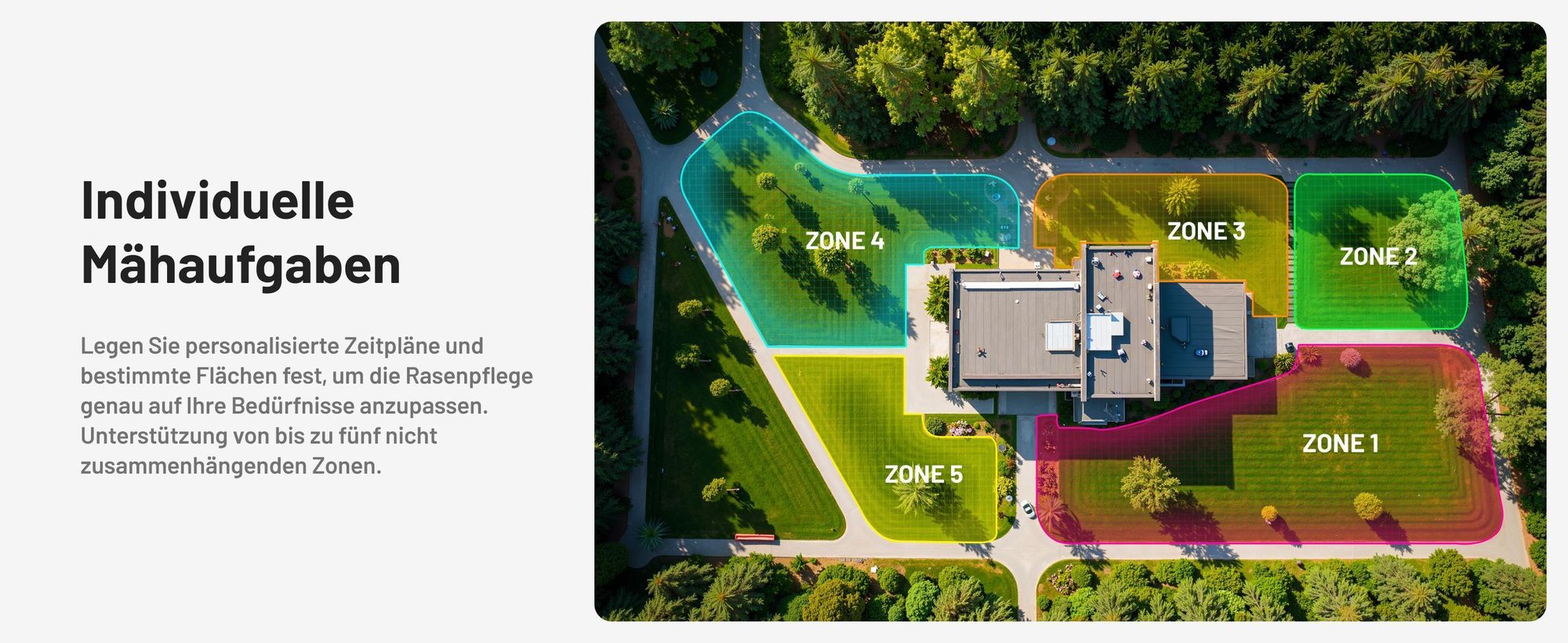 Mähroboter Mammotion YUKA Mini 2 800 mit Garage, Waschständer, bis 800 m², DropMow, Auto-Kartierung, Kantenschneiden, 4G-Modul, APP