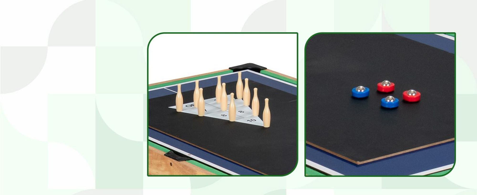 COSTWAY 10 in 1 Muli Spieltisch, Tischkicker, Multifunktionstisch mit Tischfußball, Hockey, Billard, Shuffleboard, Bowling&4 Brettspiele, Kombi-Tisch